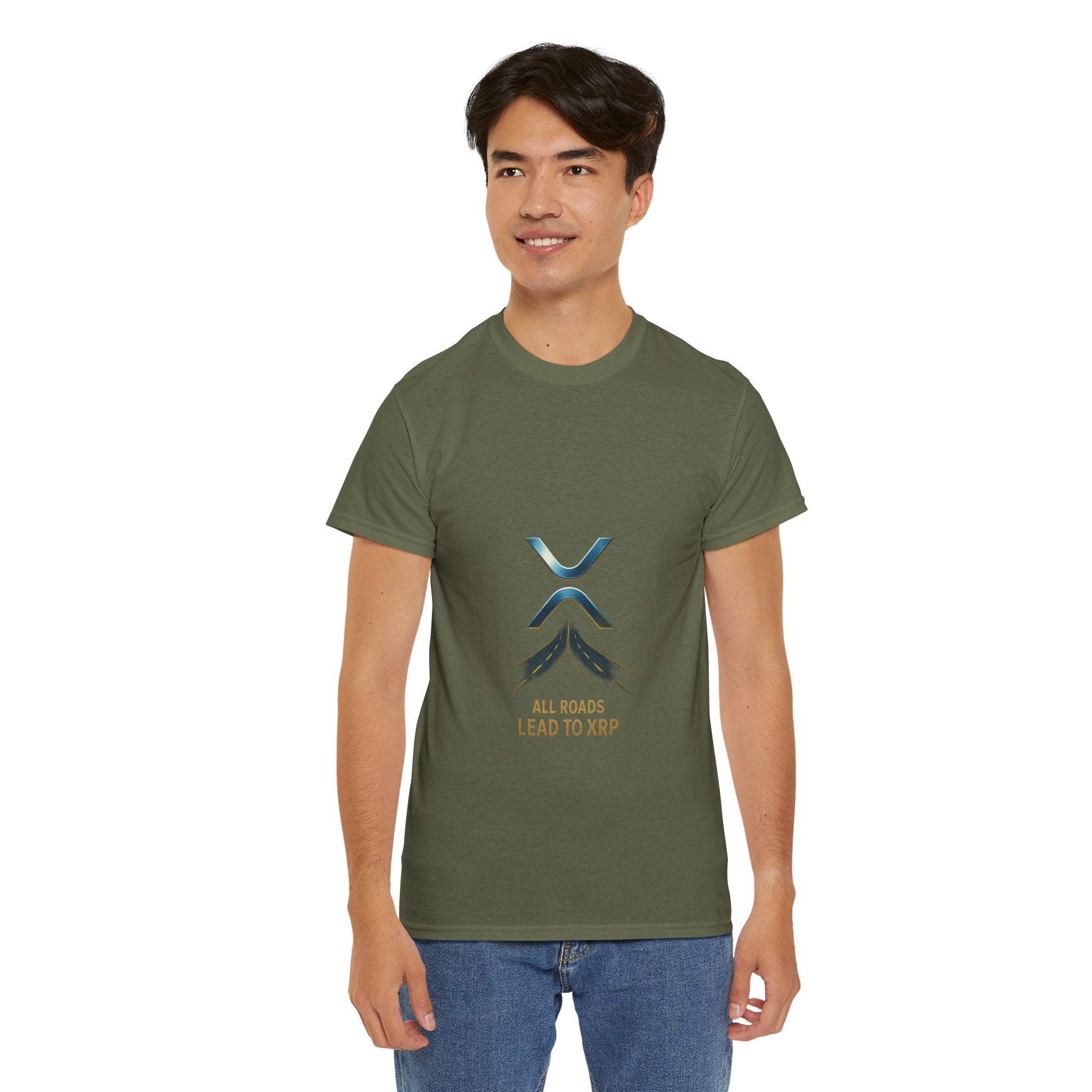 All Roads Lead to XRP T-Shirt — Crypto Ripple Logo Tee
