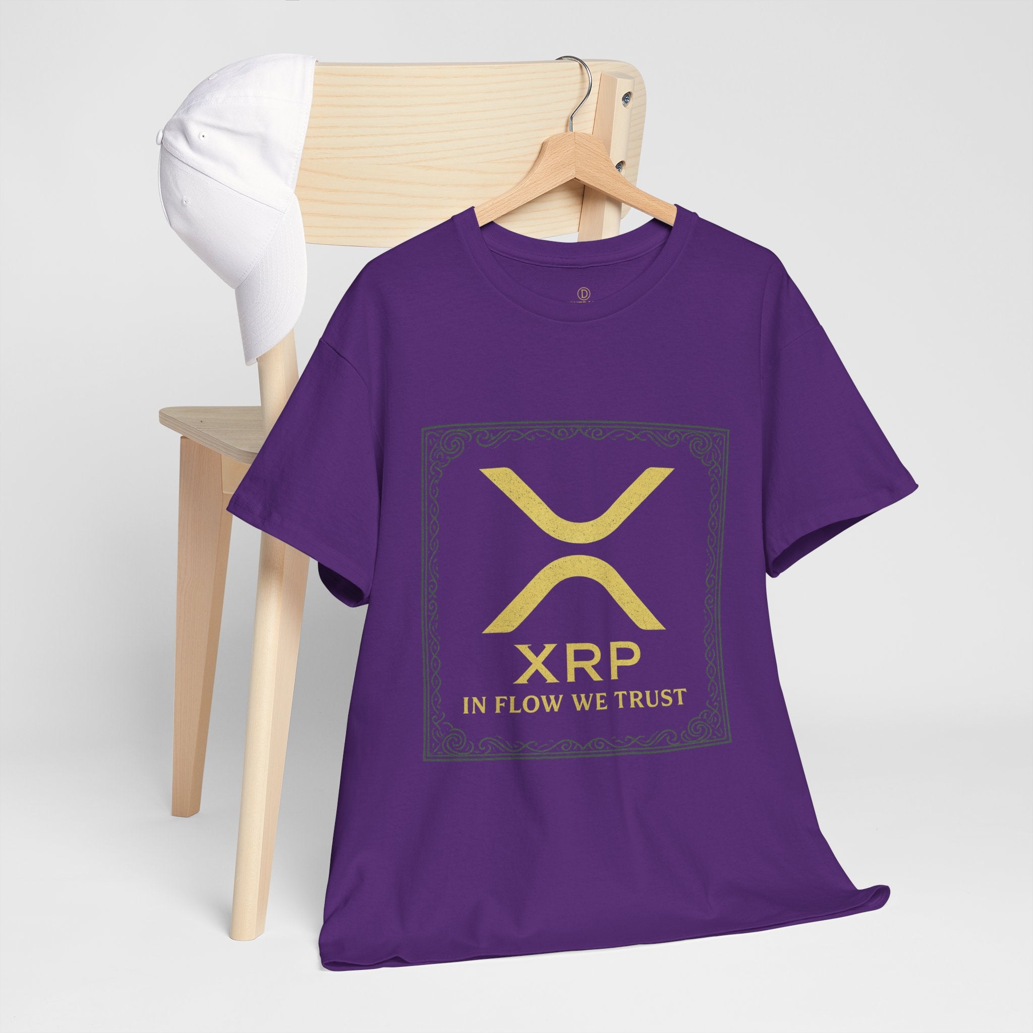 XRP Logo T-Shirt — "In Flow We Trust" Crypto Tee for Ripple Fans