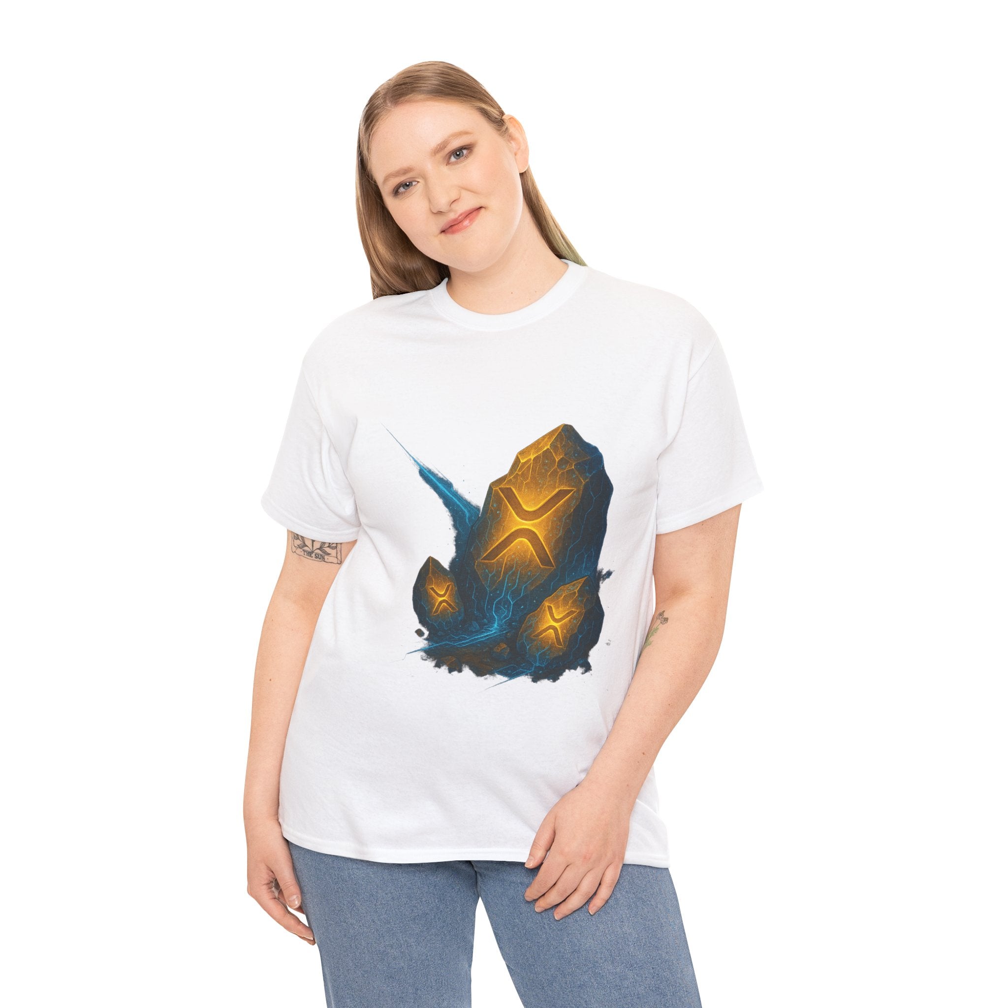 Rune Stone Graphic Tee — Glowing Mystic Rock T-Shirt