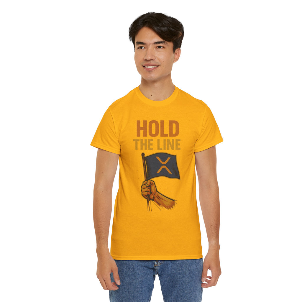 Hold The Line Tee — Bold Flag Graphic Cryptocurrency XRP Shirt