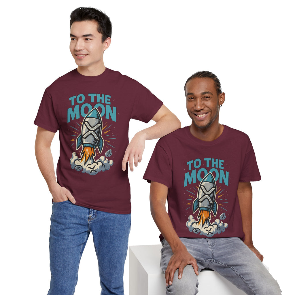 To The Moon Rocket T-Shirt — Space Graphic Tee for Crypto & Space Enthusiasts