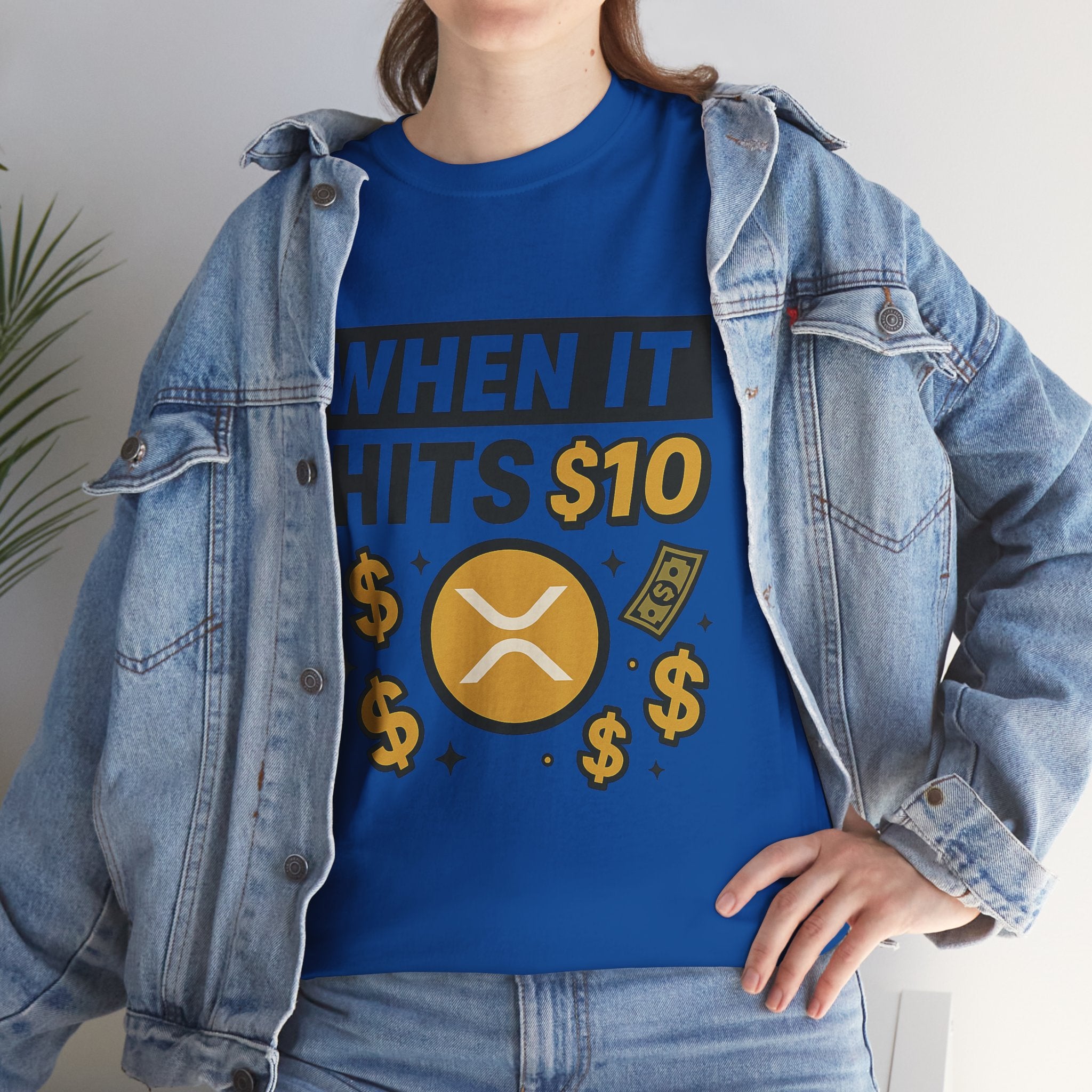 Crypto Tee - "When It Hits 10" Ripple XRP Meme Shirt