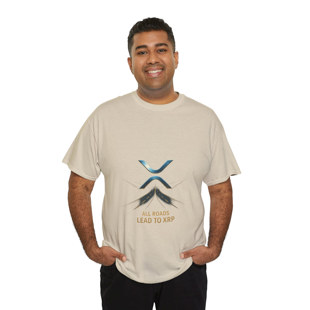 All Roads Lead to XRP T-Shirt — Crypto Ripple Logo Tee