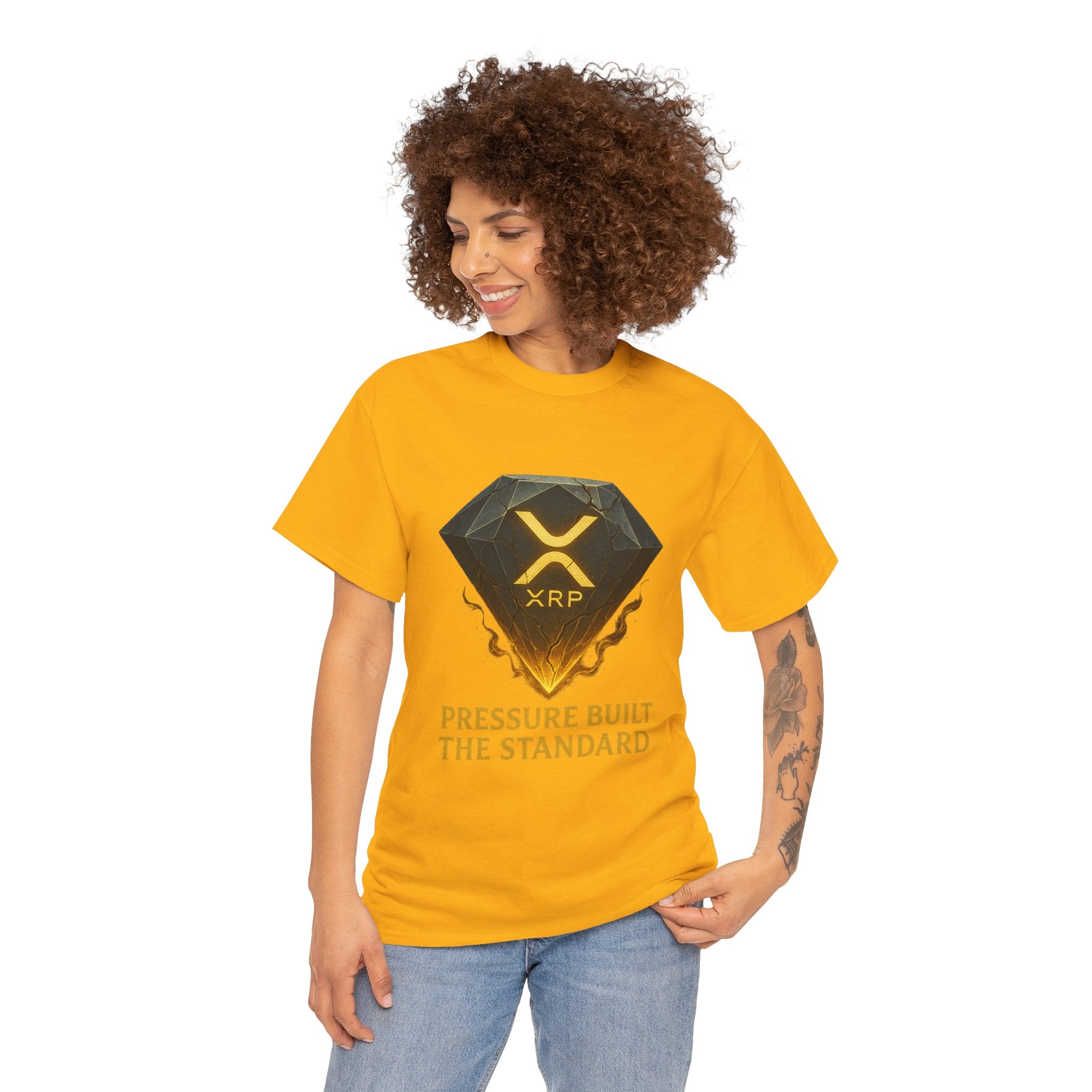 XRP Diamond Tee — "Pressure Built The Standard" Crypto Graphic T‑Shirt