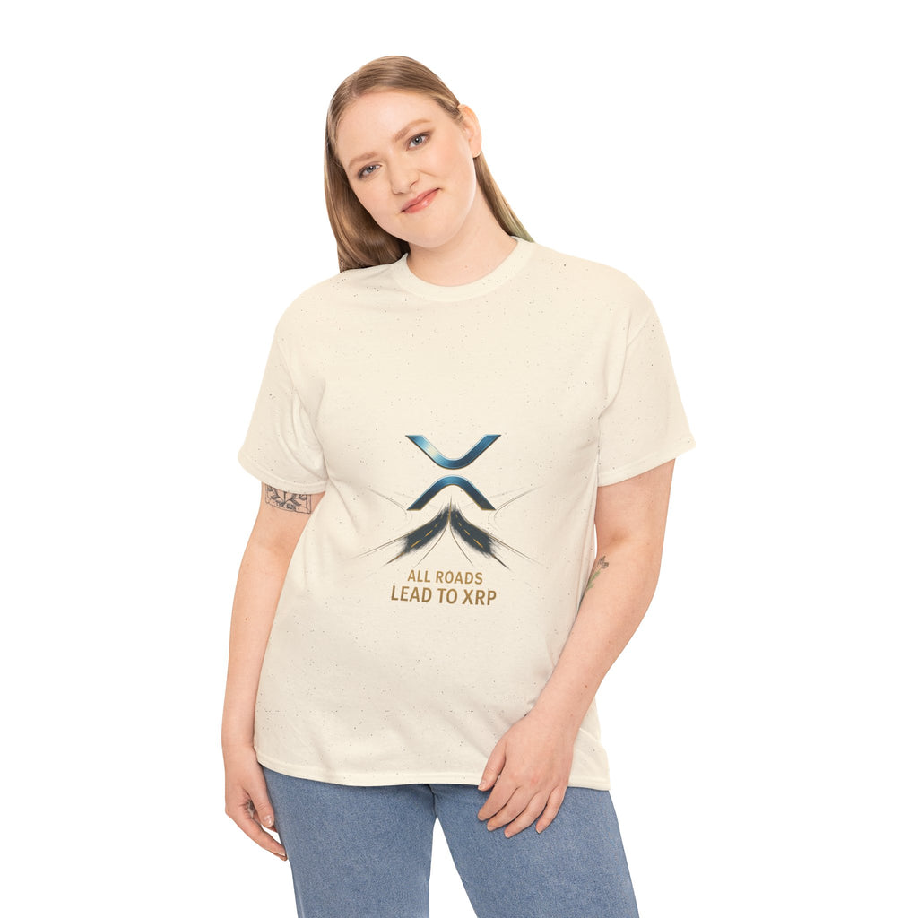 All Roads Lead to XRP T-Shirt — Crypto Ripple Logo Tee