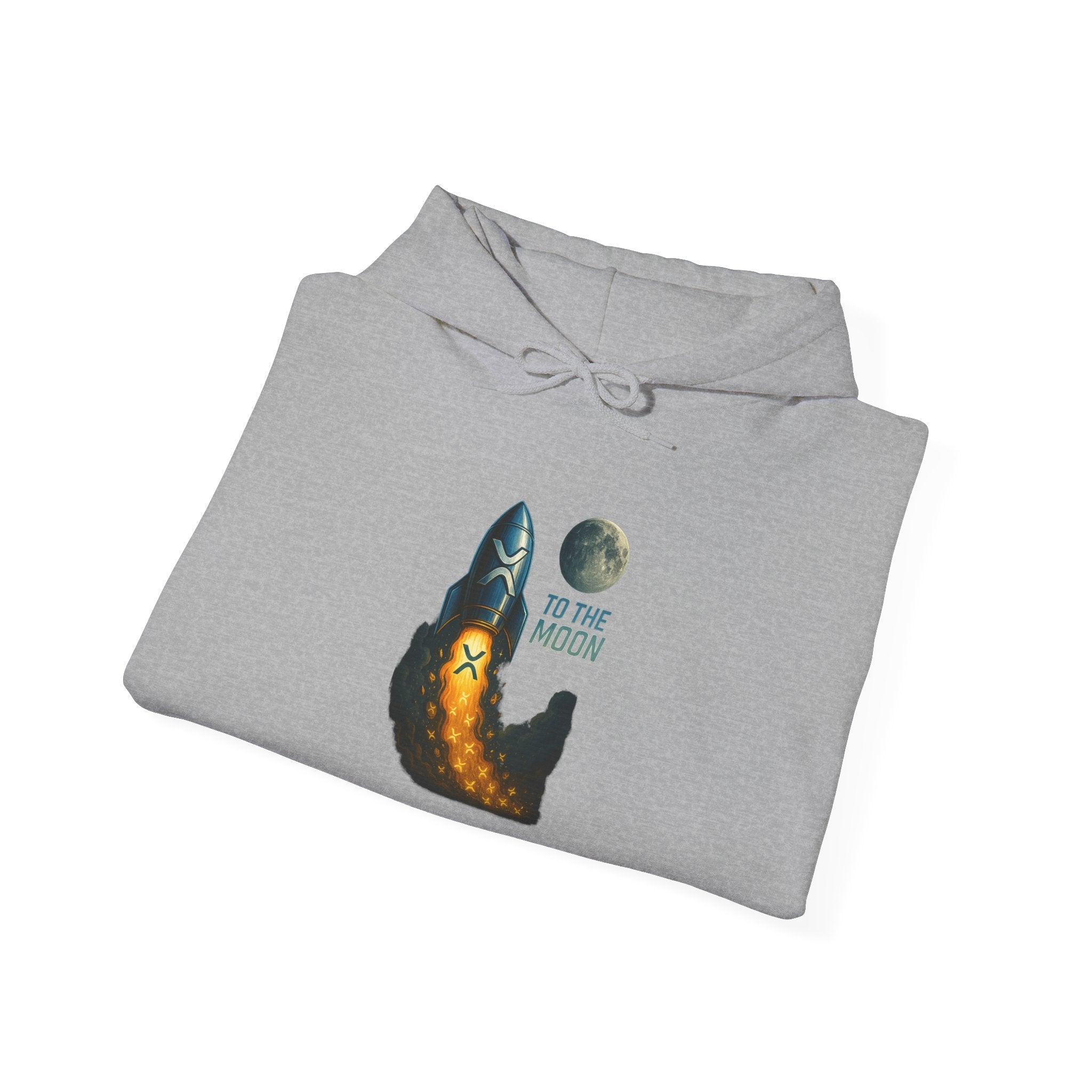 To the Moon Rocket Hoodie — Space Graphic Pullover