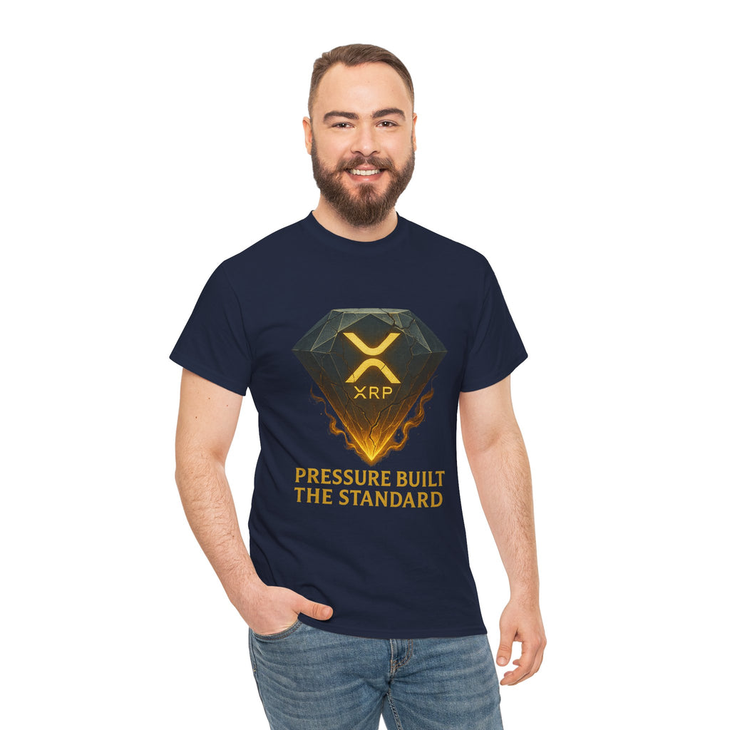 XRP Diamond Tee — "Pressure Built The Standard" Crypto Graphic T‑Shirt
