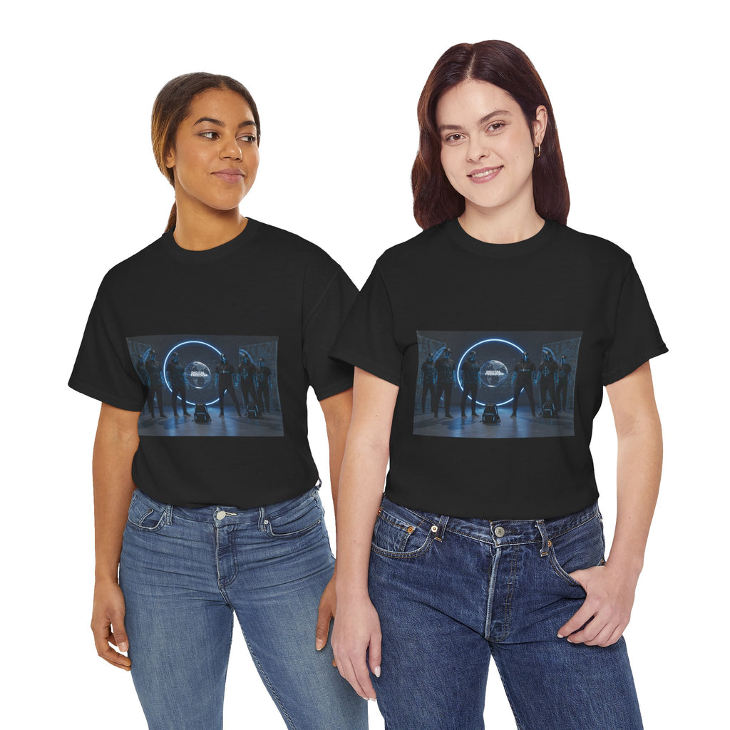 Sci‑Fi Portal Graphic Tee — Futuristic Neon Crew T-Shirt