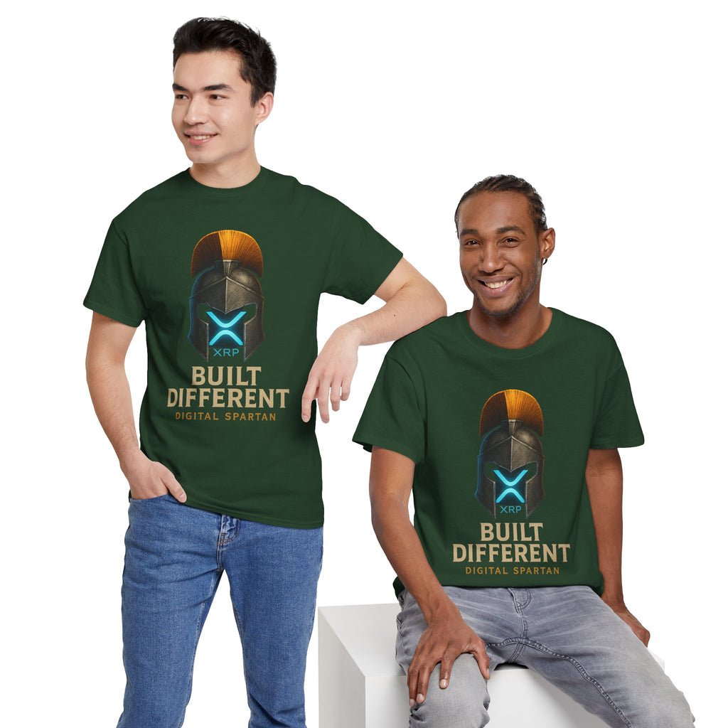 Built Different Spartan Tee — Digital Spartan XRP Crypto T-Shirt