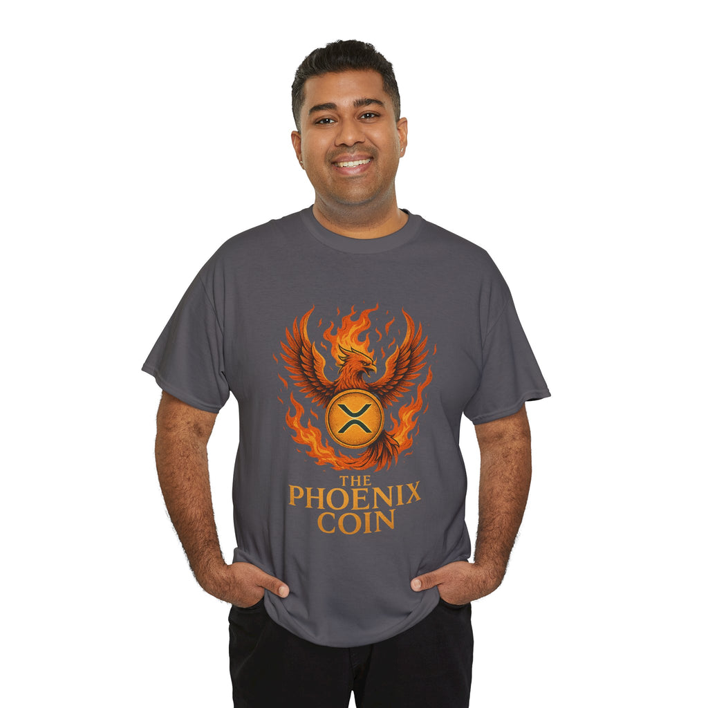 Phoenix Coin T‑Shirt — Fiery Phoenix Crypto Logo Tee
