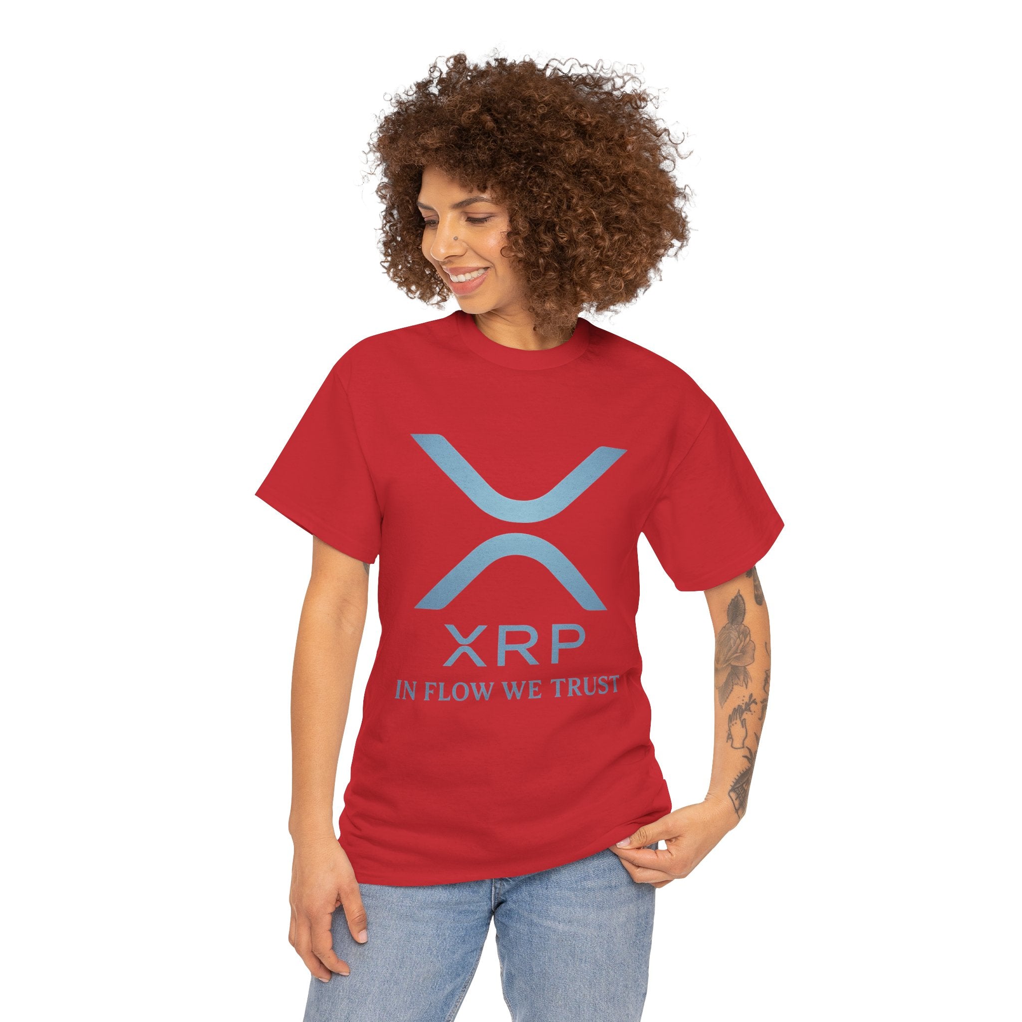 XRP Crypto Tee — "In Flow We Trust" Ripple Logo T-Shirt