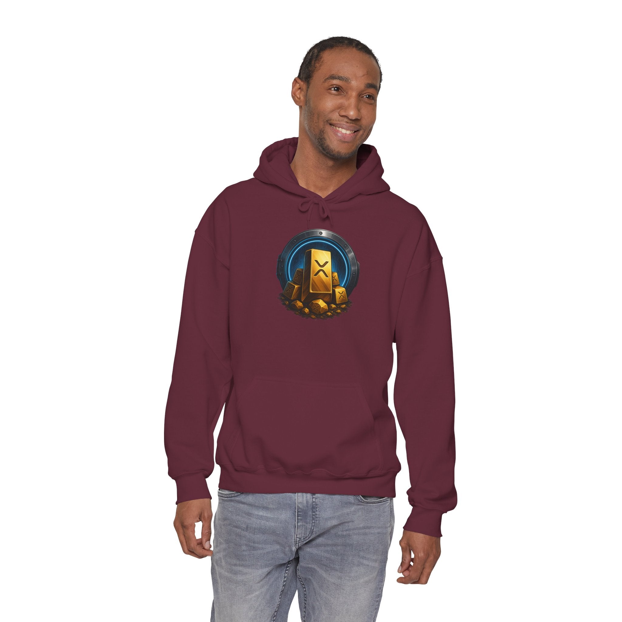 Gaming Treasure Hoodie — Gold Loot Chest Emblem