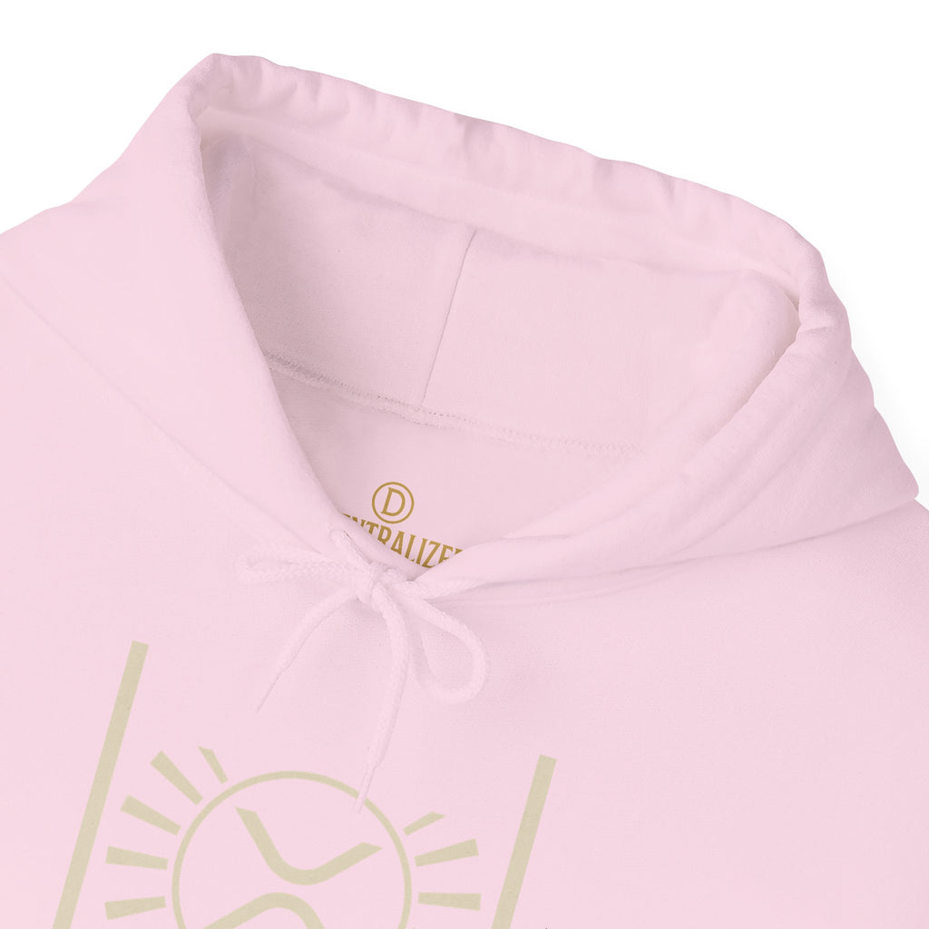 XRP Minimalist Logo Hoodie — Crypto Sun Symbol Sweatshirt