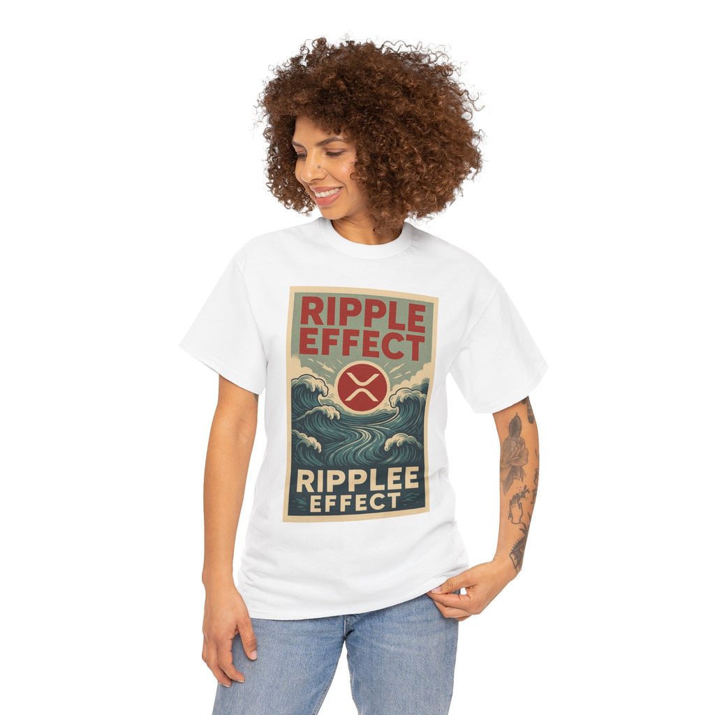 Ripple Effect Tee — Vintage Wave XRP Crypto Graphic T-Shirt
