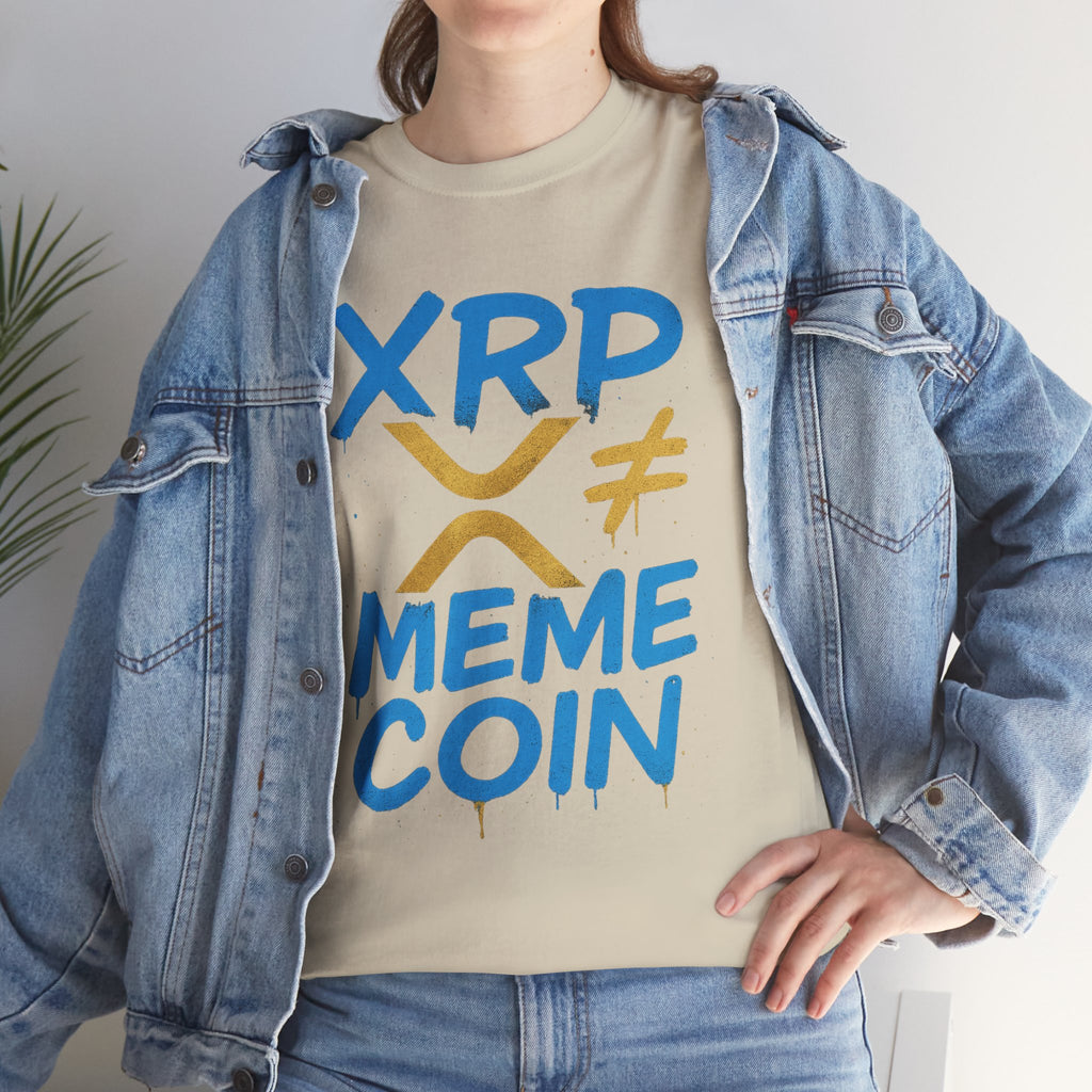 XRP ≠ Meme Coin T‑Shirt — Crypto Advocate Graphic Tee