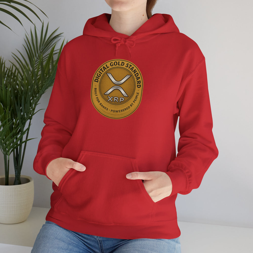 Crypto Coin Logo Hoodie — Digital Gold Standard XRP Emblem