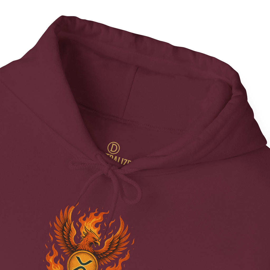 Phoenix Coin Hoodie — Fiery Phoenix Crest Sweatshirt
