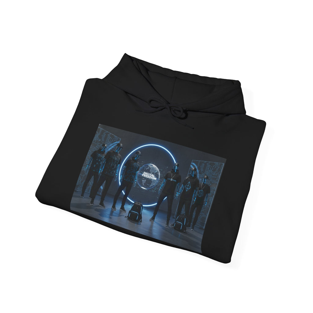 Futuristic Neon Portal Hoodie – Cyberpunk Sci‑Fi Crew Graphic Sweatshirt