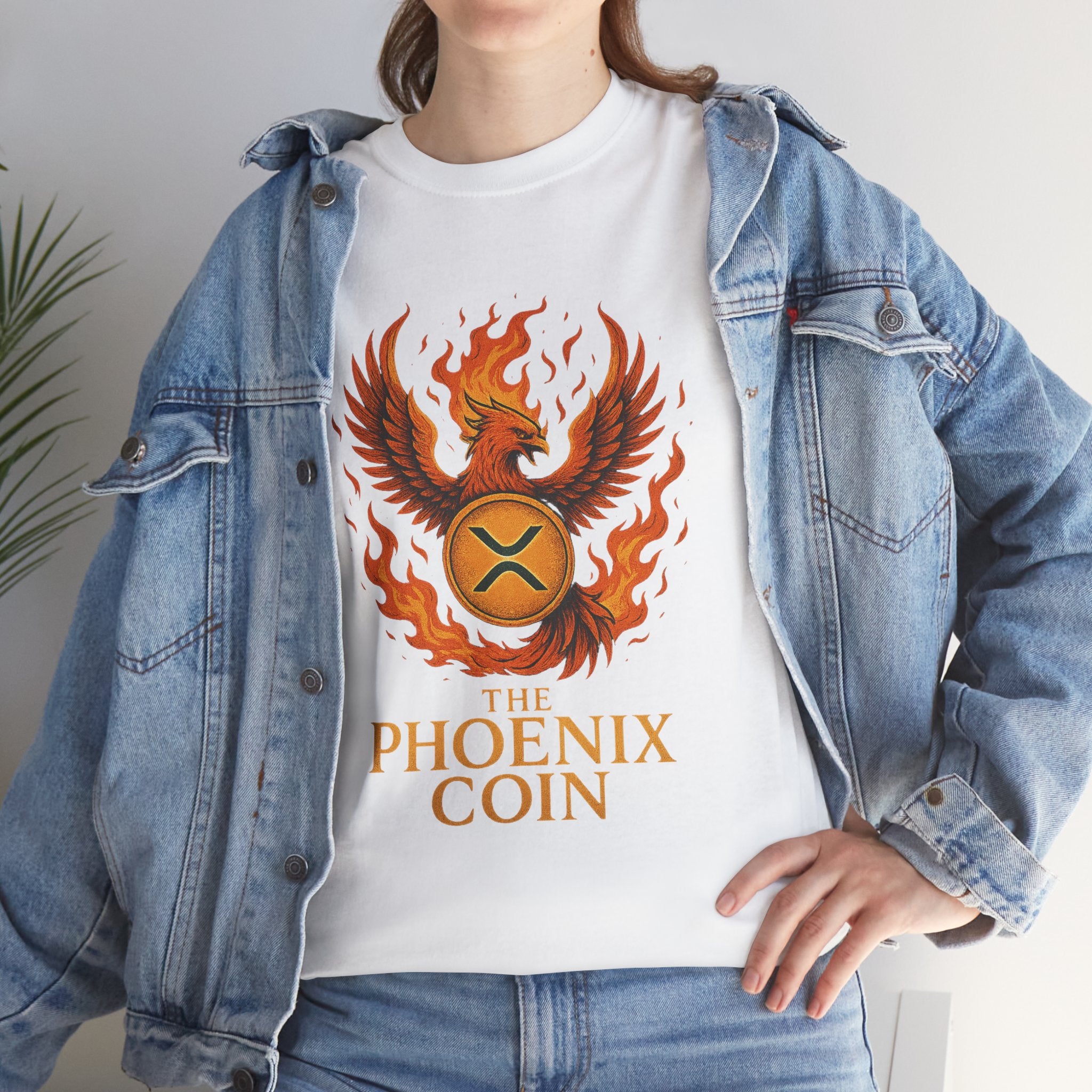Phoenix Coin T‑Shirt — Fiery Phoenix Crypto Logo Tee