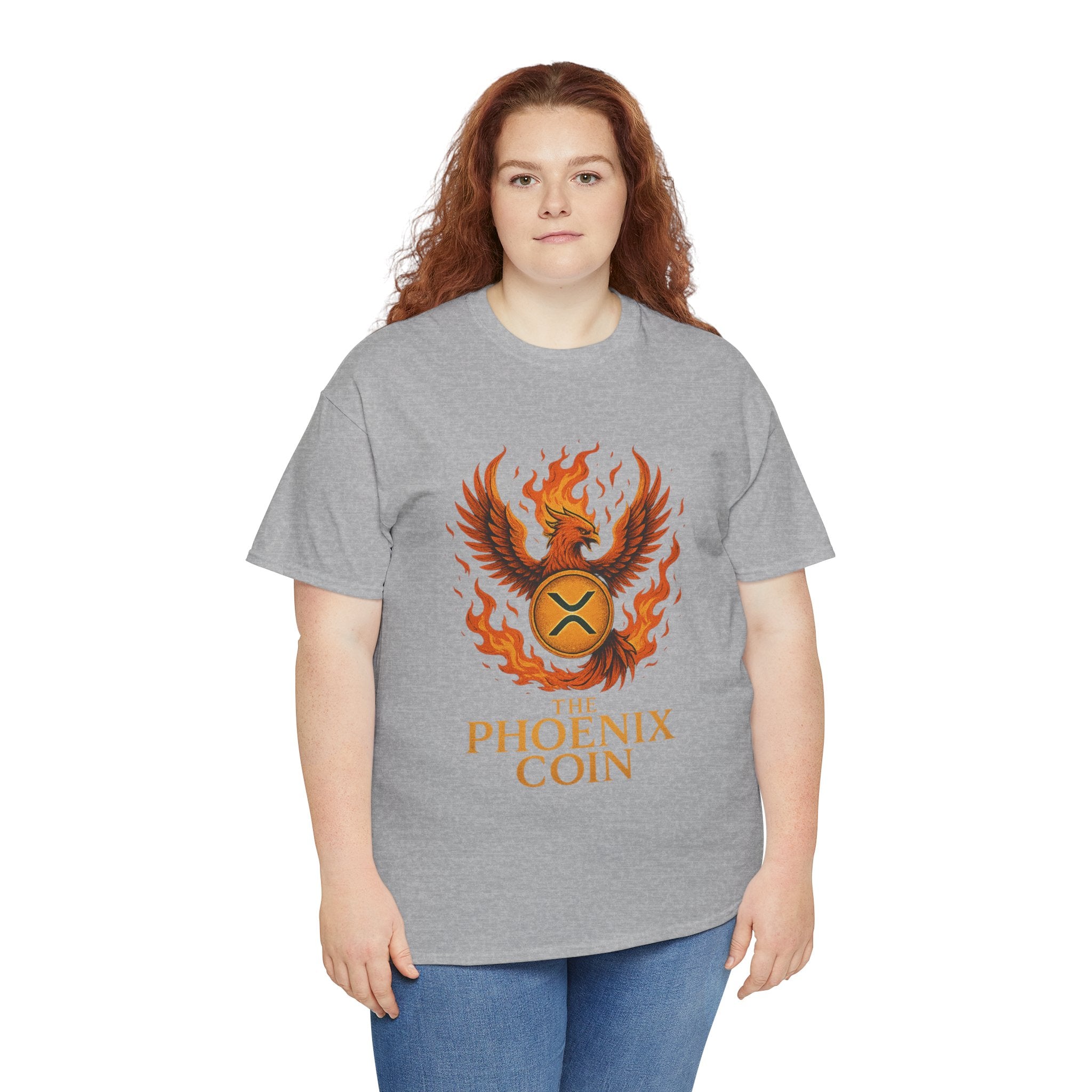 Phoenix Coin T‑Shirt — Fiery Phoenix Crypto Logo Tee