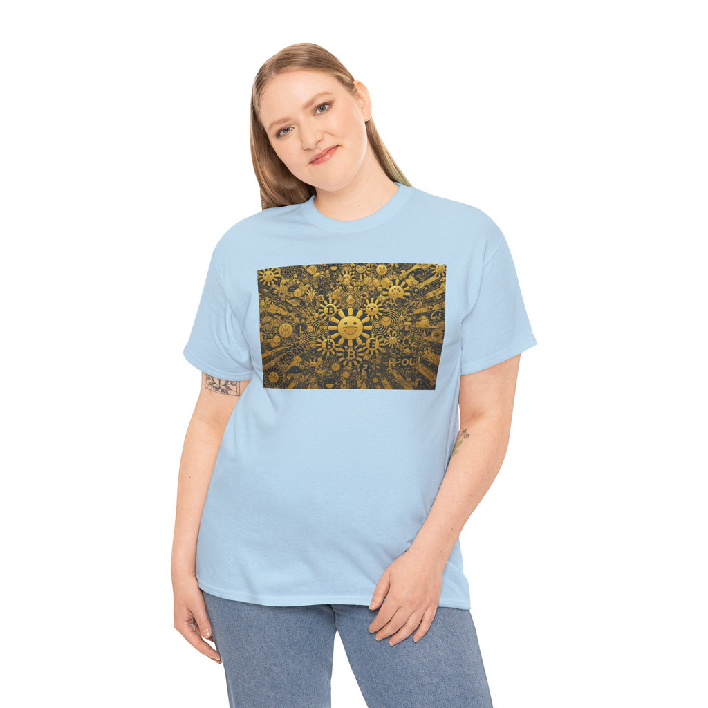 Sunflower Burst T‑Shirt — Golden Sunflower Pattern Tee