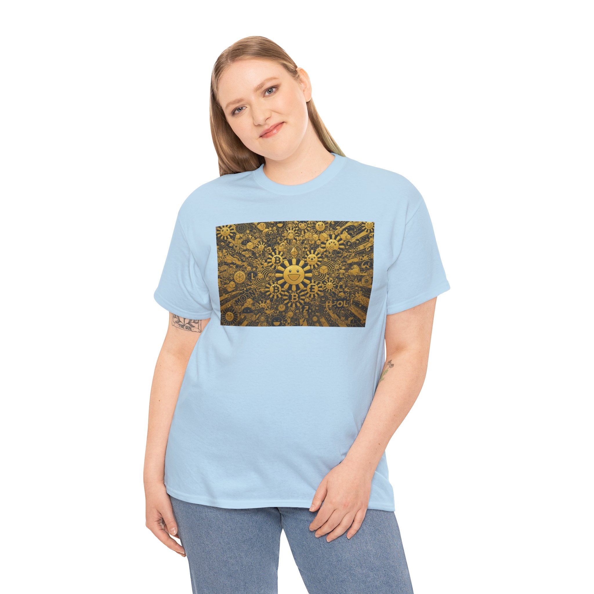 Sunflower Burst T‑Shirt — Golden Sunflower Pattern Tee