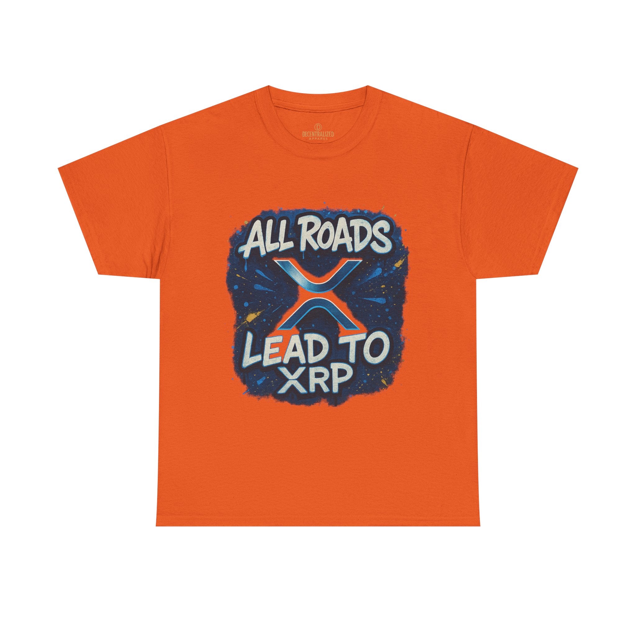 XRP Crypto T-Shirt — "All Roads Lead to XRP" Graphic Tee