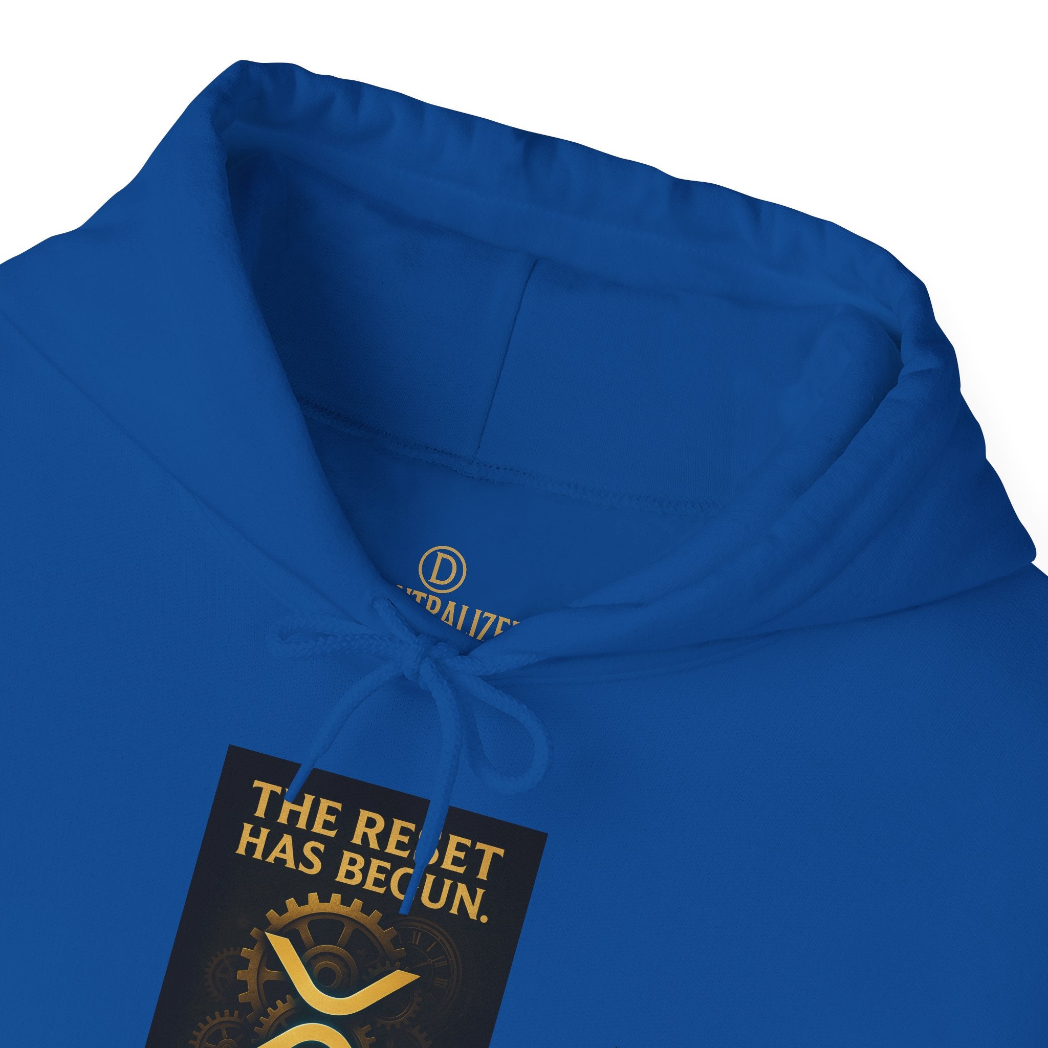 XRP Hoodie — "The Reset Has Begun" Crypto Logo Pullover