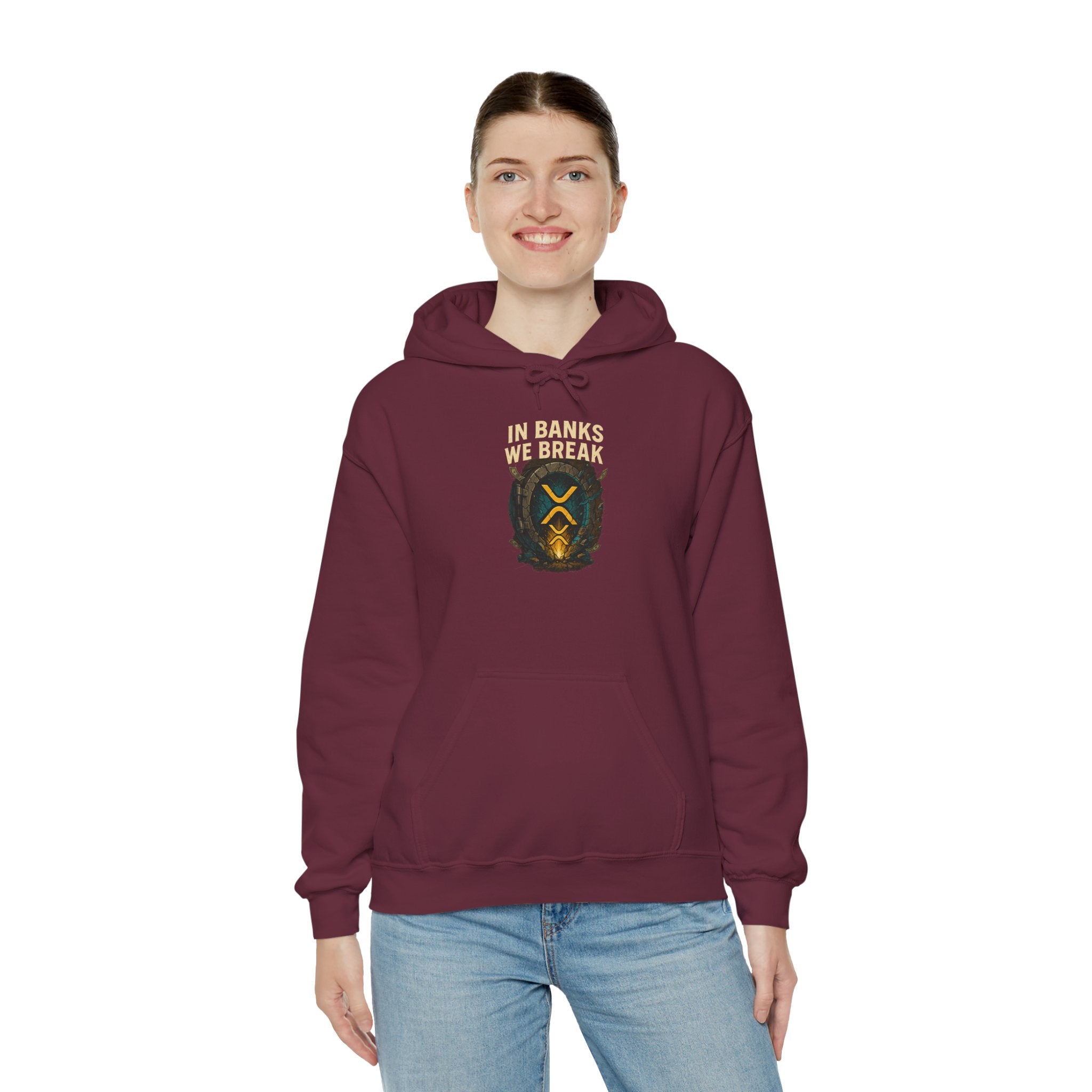 Hoodie — 'In Banks We Trust' Crest Pullover