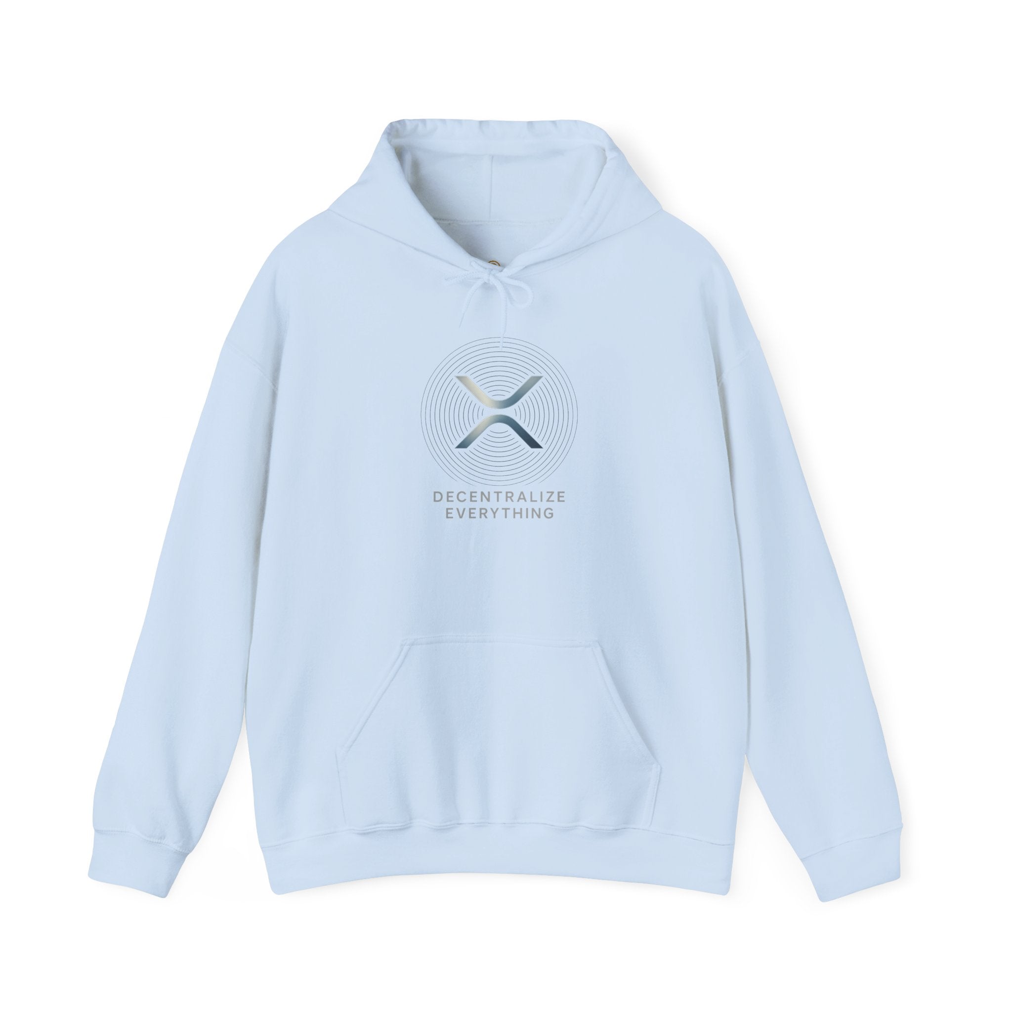 XRP 'Decentralize Everything' Hoodie — Minimal Crypto Logo Pullover