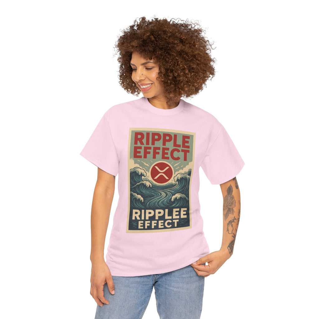 Ripple Effect Tee — Vintage Wave XRP Crypto Graphic T-Shirt