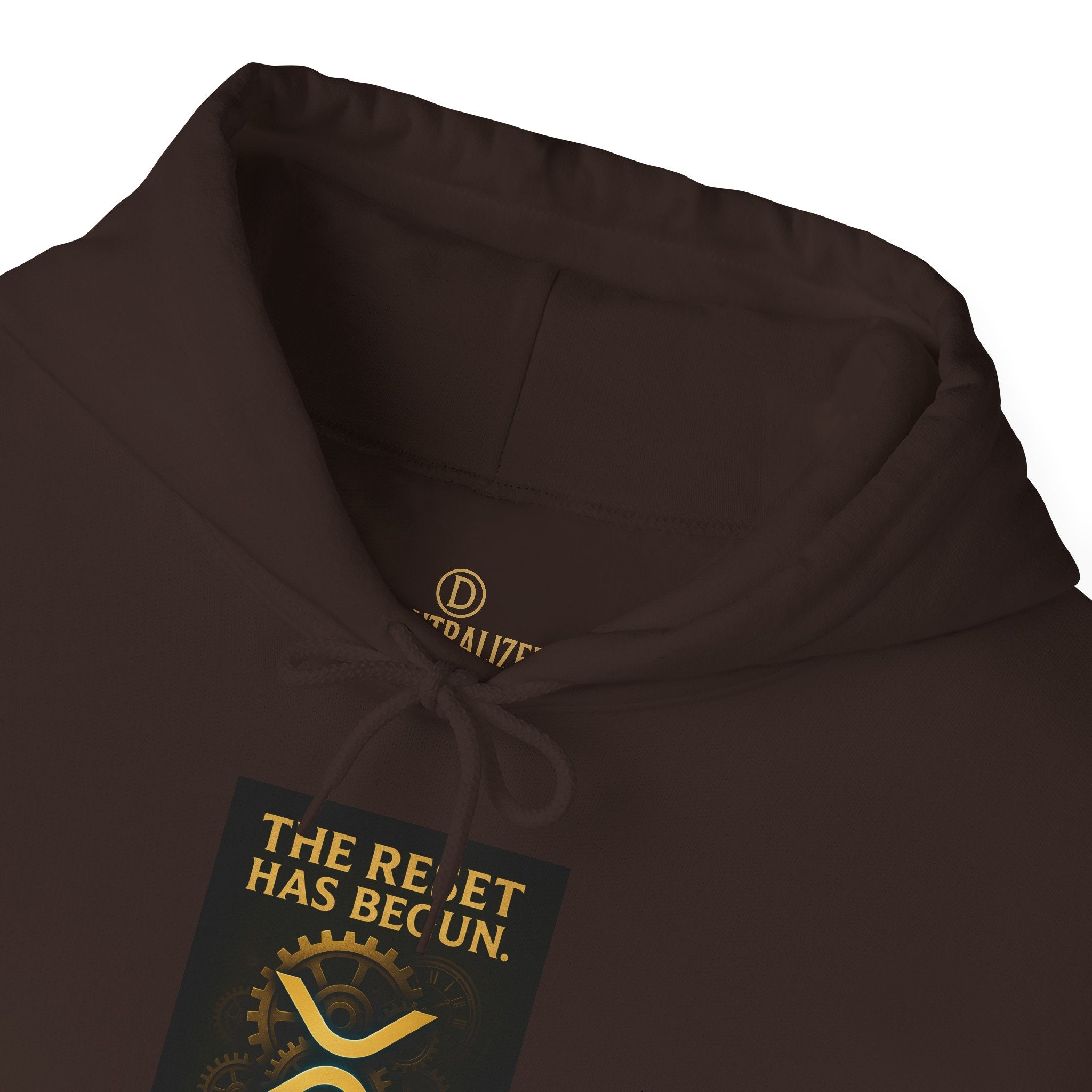 XRP Hoodie — "The Reset Has Begun" Crypto Logo Pullover