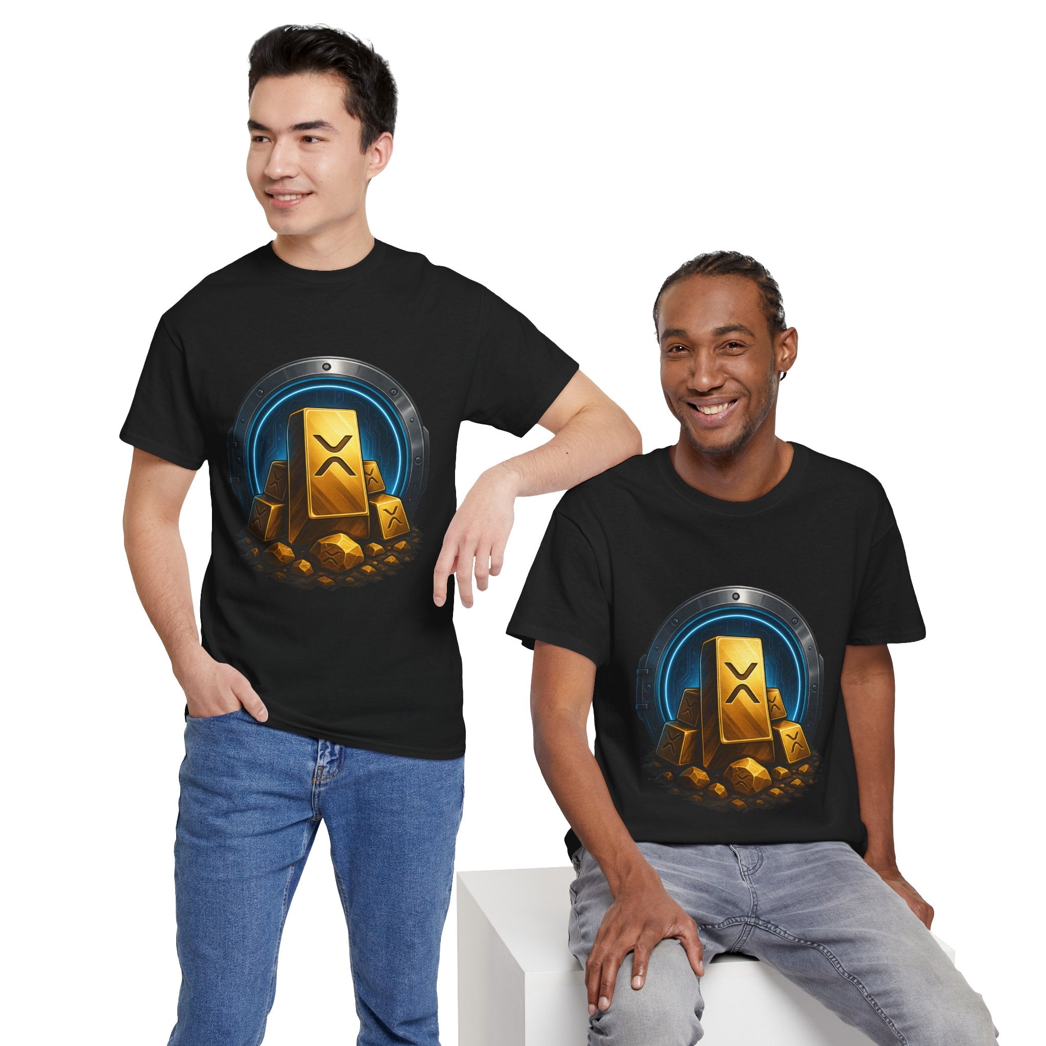Crypto Gold Bars T-Shirt — Ripple (XRP) Stack Graphic Tee