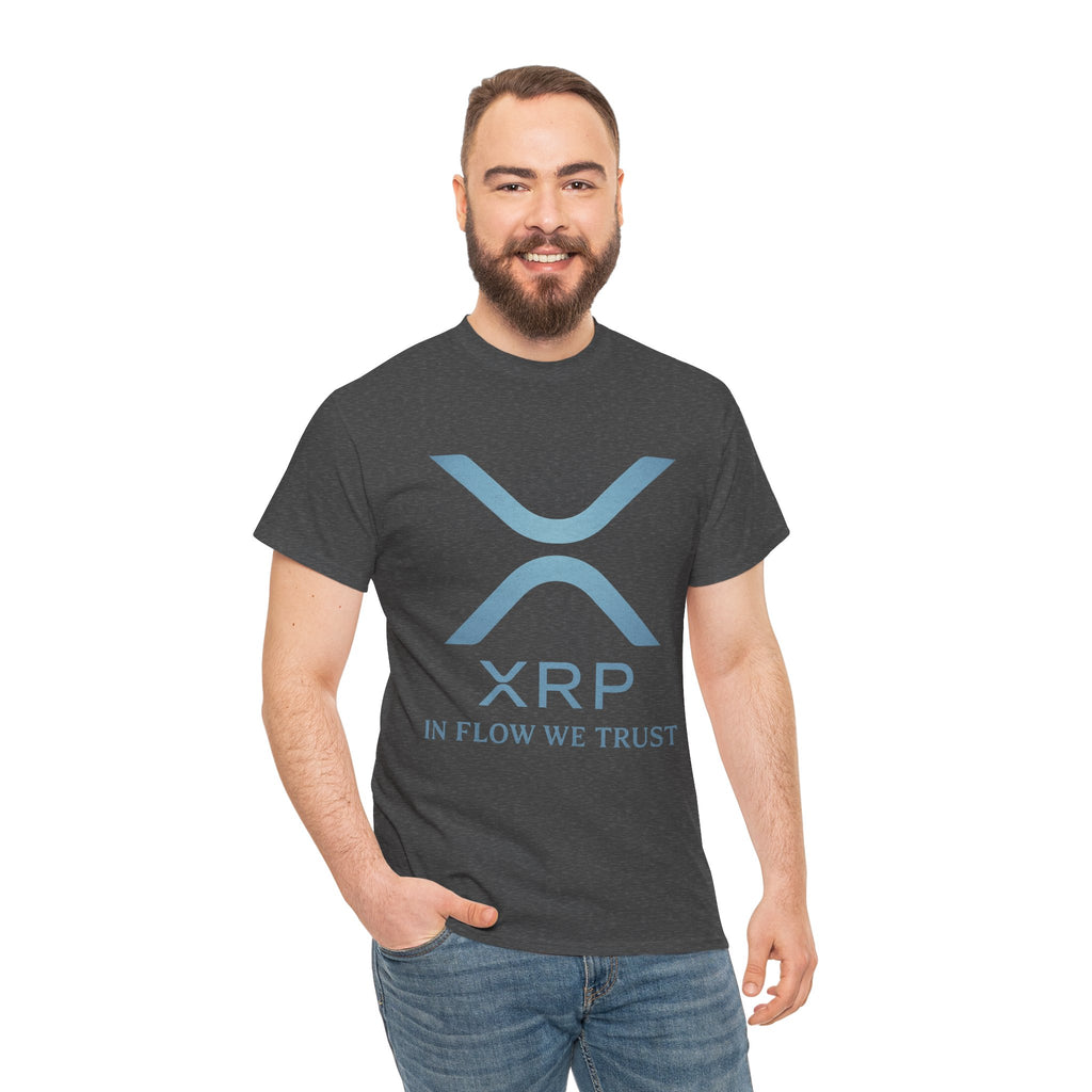 XRP Crypto Tee — "In Flow We Trust" Ripple Logo T-Shirt