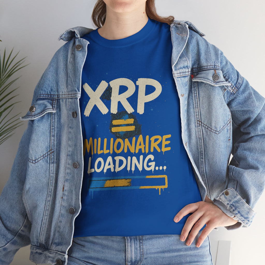 XRP Millionaire Loading T-Shirt — Crypto Investor Progress Tee
