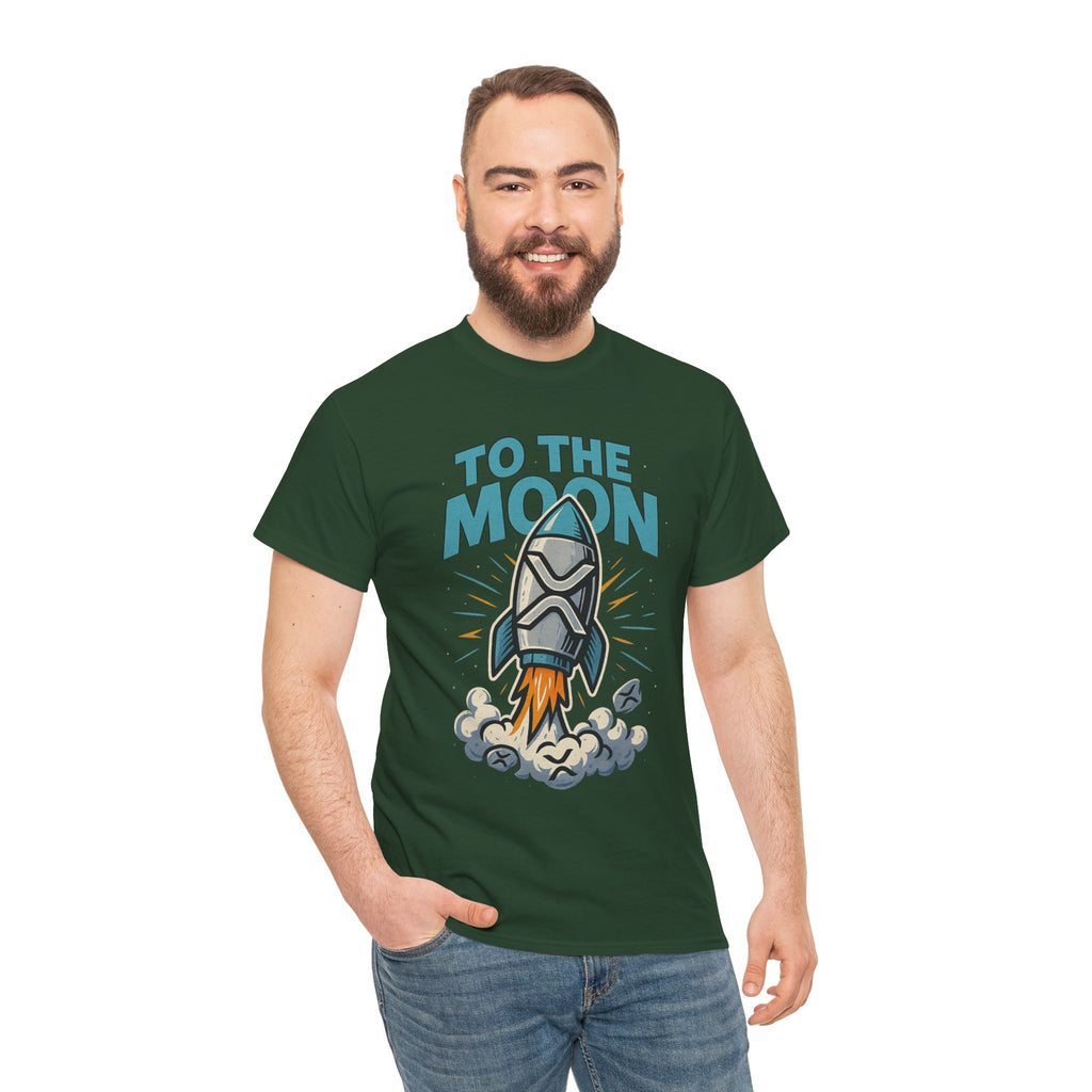 To The Moon Rocket T-Shirt — Space Graphic Tee for Crypto & Space Enthusiasts