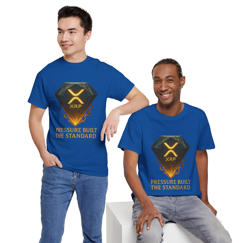XRP Diamond Tee — "Pressure Built The Standard" Crypto Graphic T‑Shirt