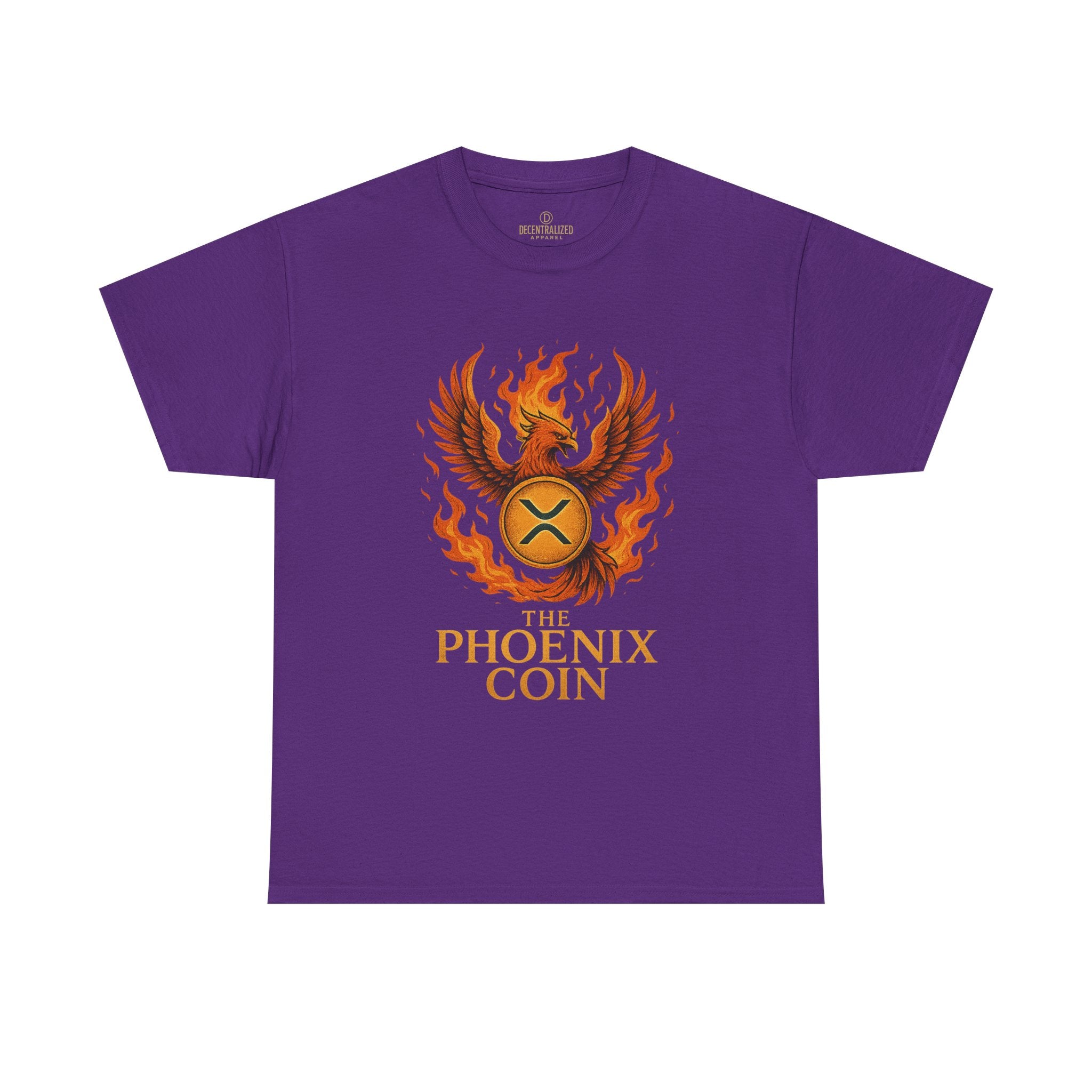 Phoenix Coin T‑Shirt — Fiery Phoenix Crypto Logo Tee