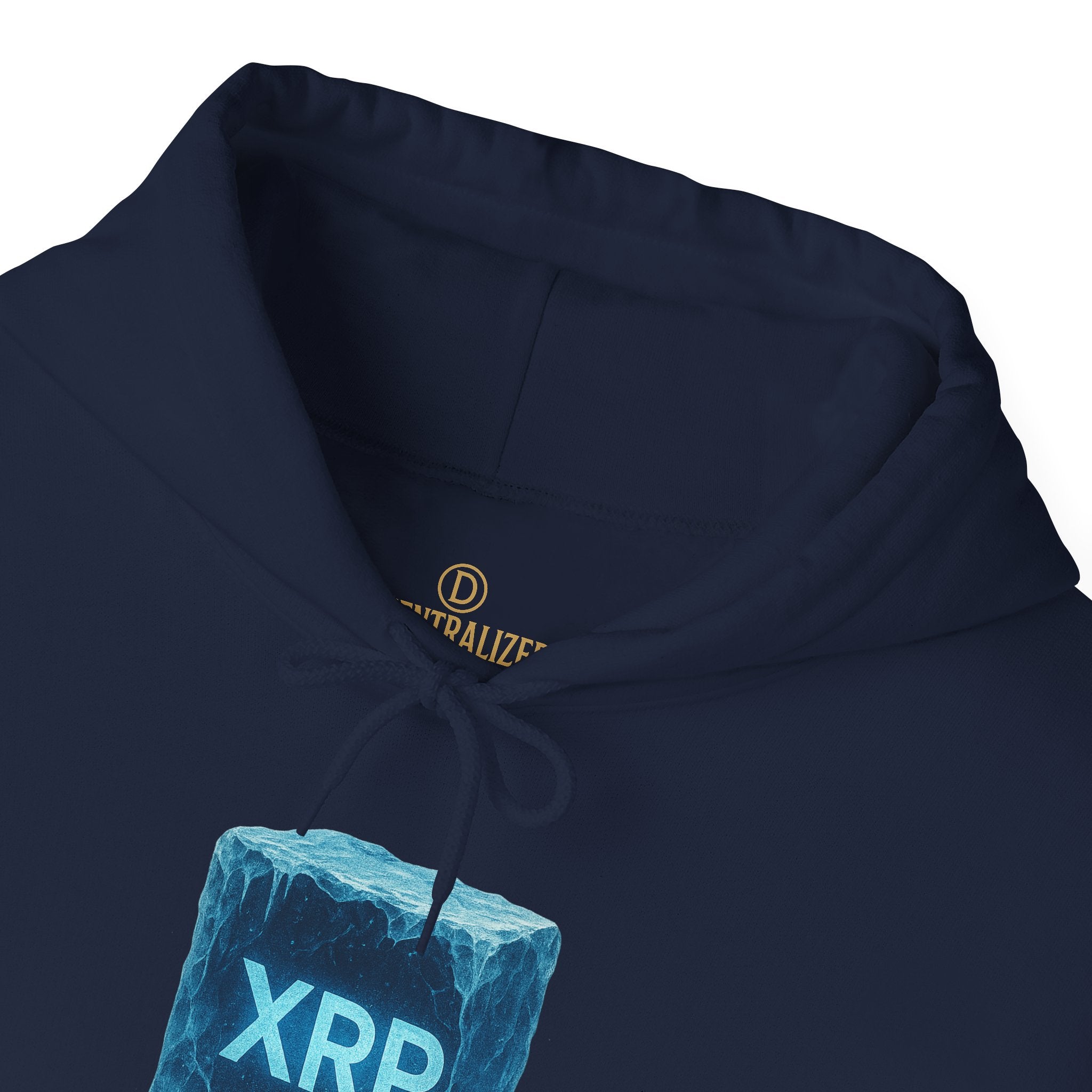 XRP Frozen Cube Hoodie — Crypto Ice Block Sweater for XRP Fans