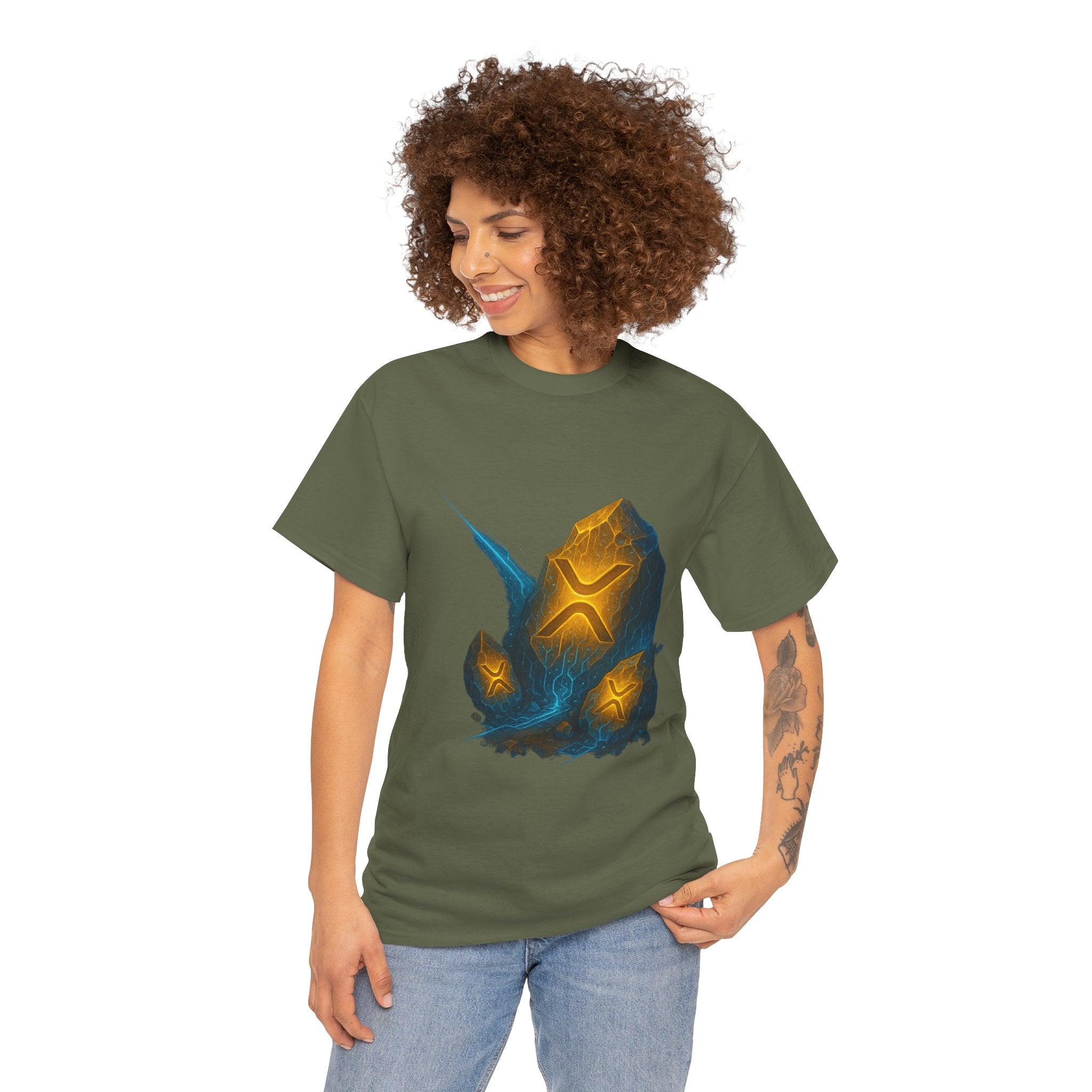 Rune Stone Graphic Tee — Glowing Mystic Rock T-Shirt