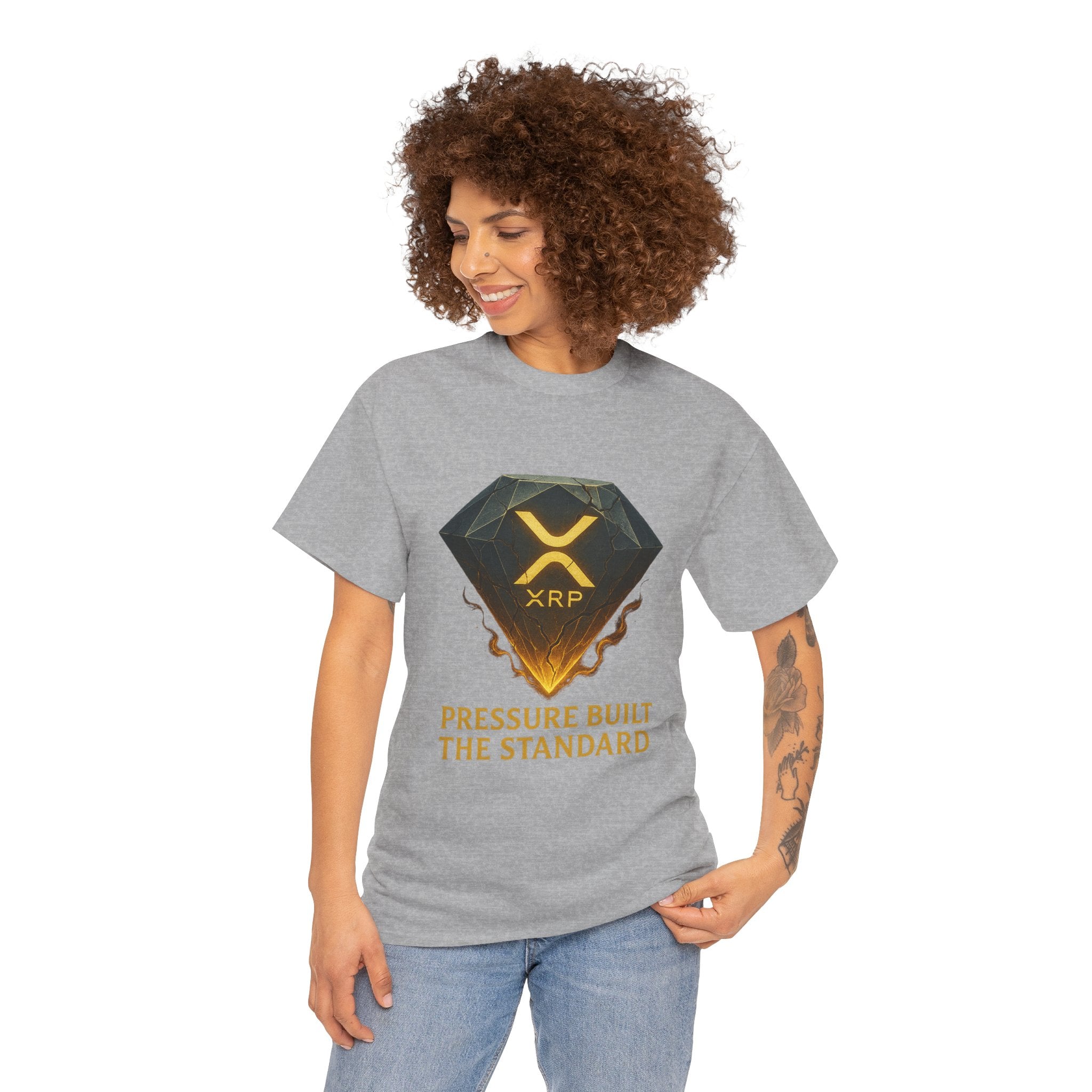 XRP Diamond Tee — "Pressure Built The Standard" Crypto Graphic T‑Shirt