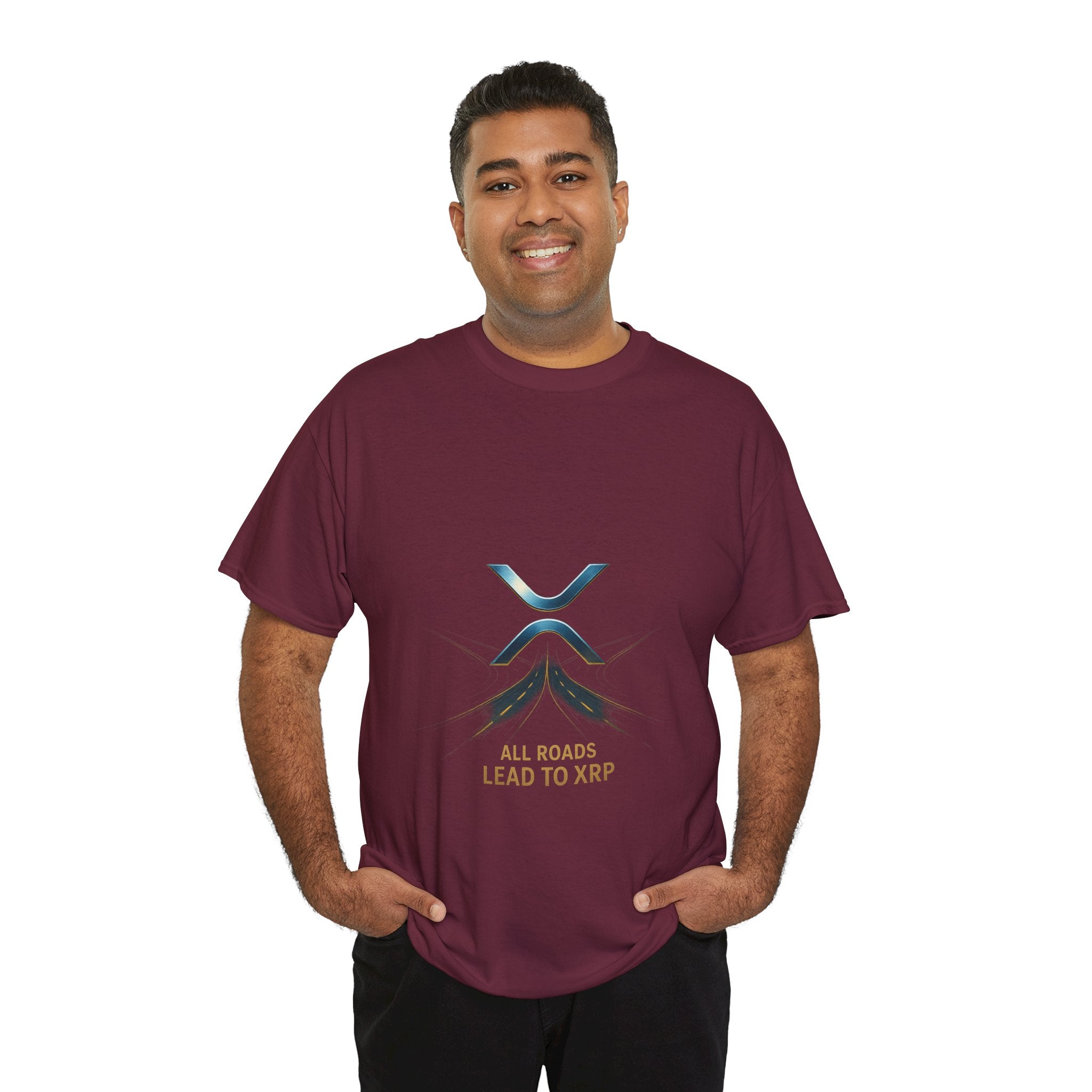 All Roads Lead to XRP T-Shirt — Crypto Ripple Logo Tee