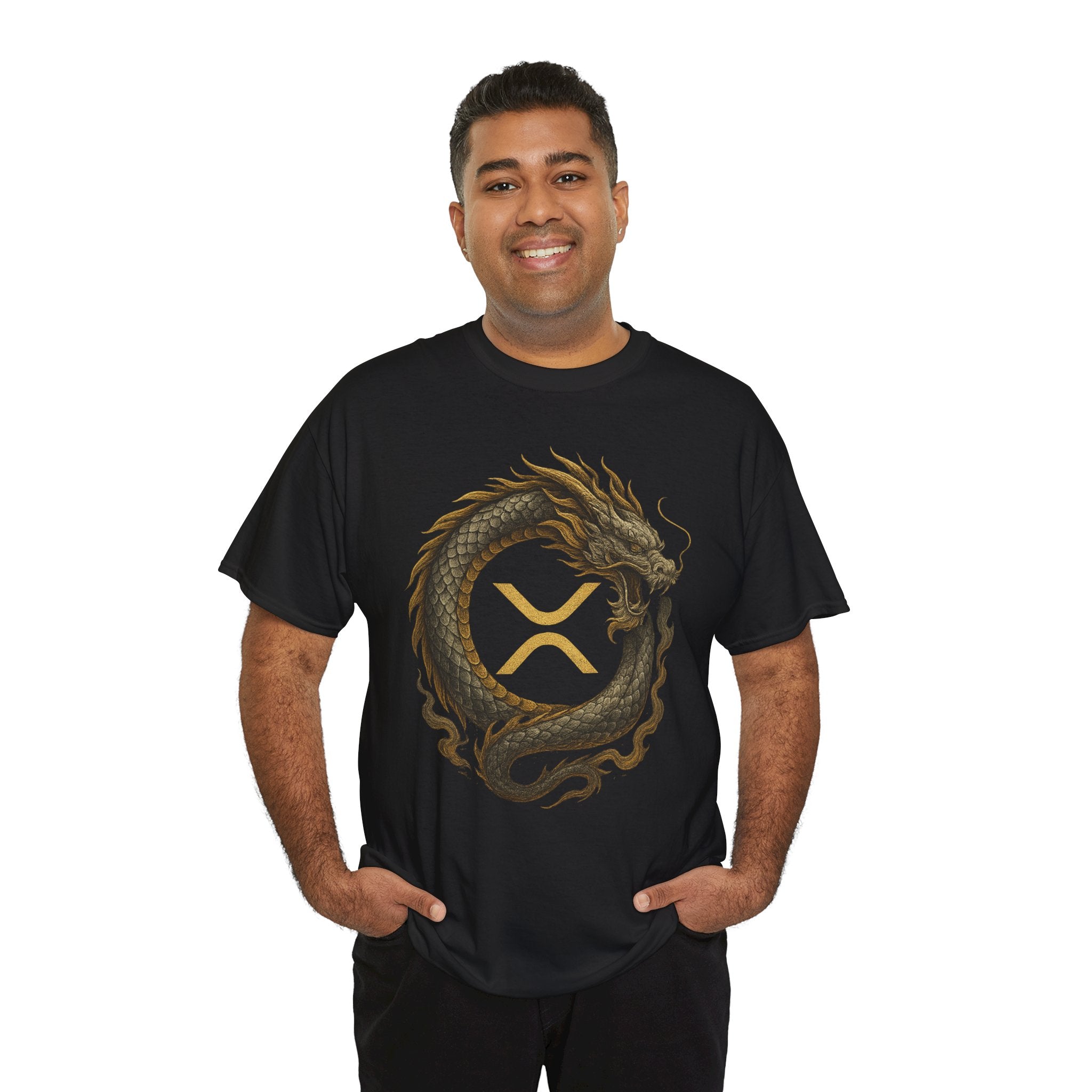 Dragon XRP Logo T-Shirt — Crypto XRP Circle Dragon Graphic Tee
