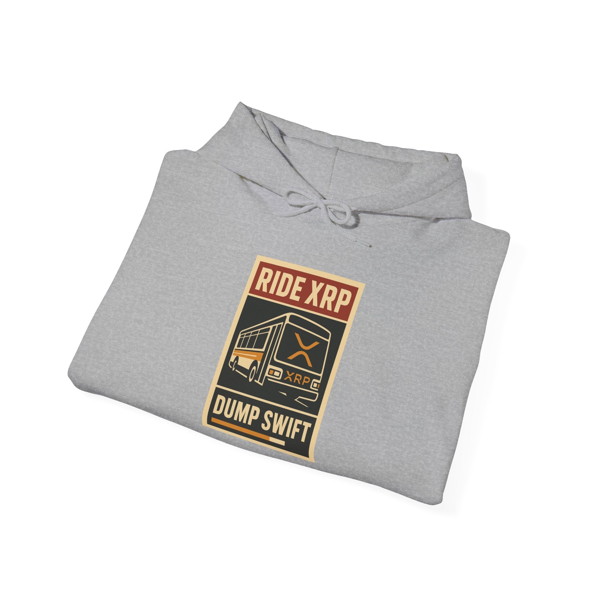 XRP Crypto Hoodie — "Ride XRP, Dump Swift" Retro Badge