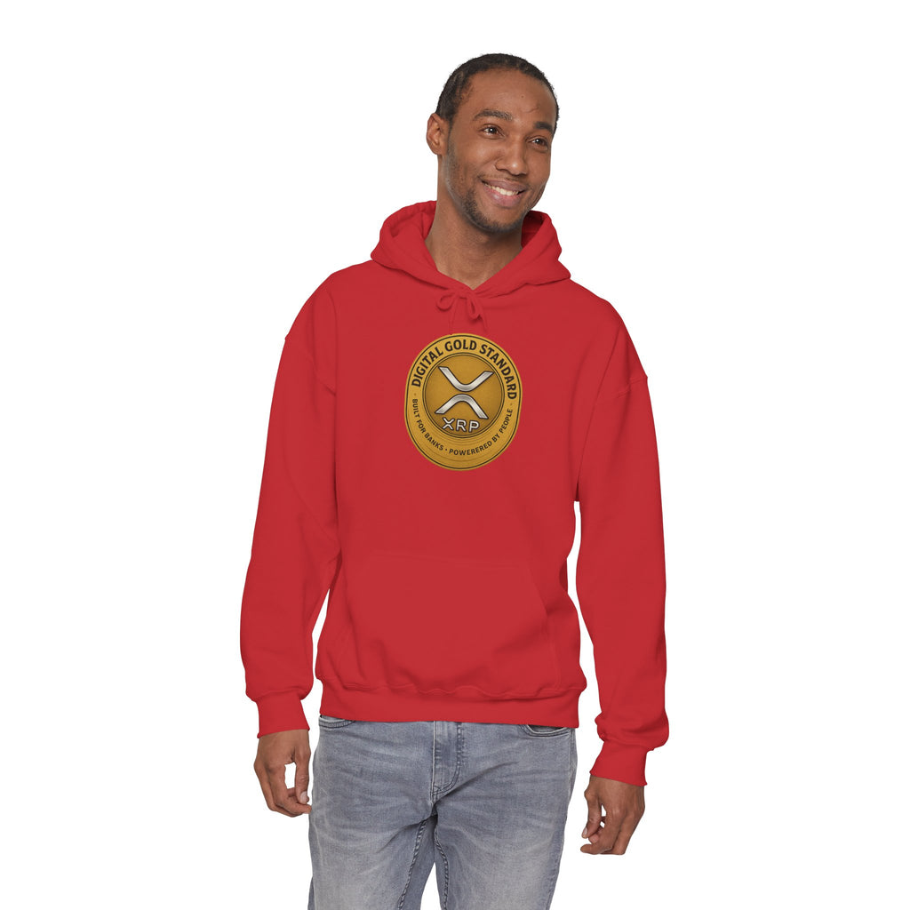 Crypto Coin Logo Hoodie — Digital Gold Standard XRP Emblem