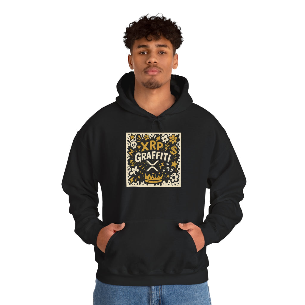 XRP Graffiti Hoodie – Street Art Crypto Sweatshirt