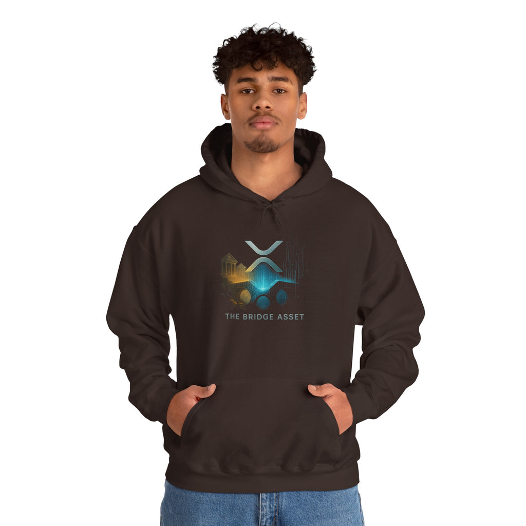 Bridge Asset Logo Hoodie — Minimal Crypto XRP Design