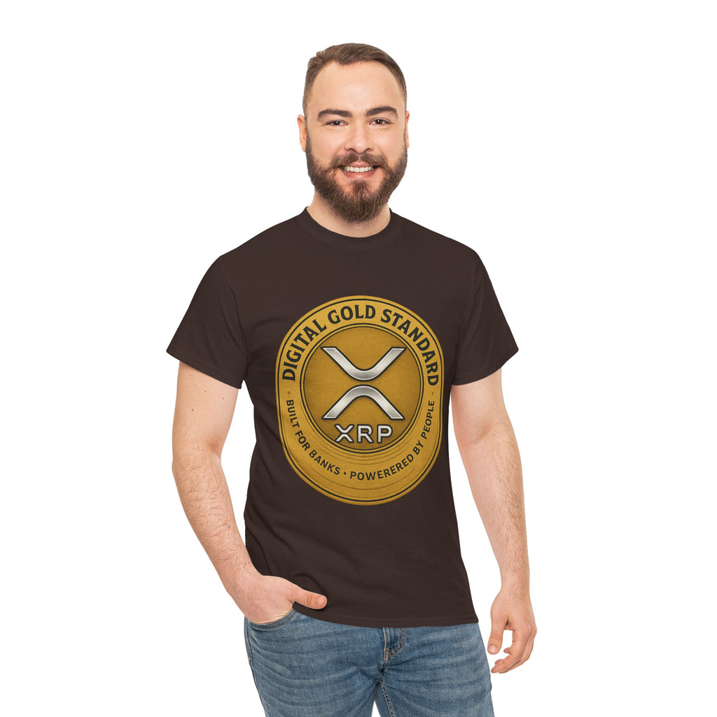 XRP Digital Gold Tee – Cryptocurrency Logo Shirt