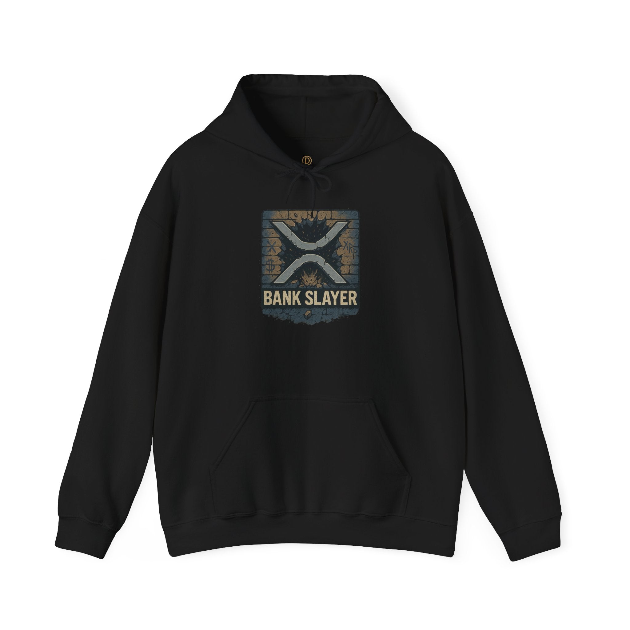 Bank Slayer Hoodie - Vintage Tactical Crest Graphic Sweatshirt