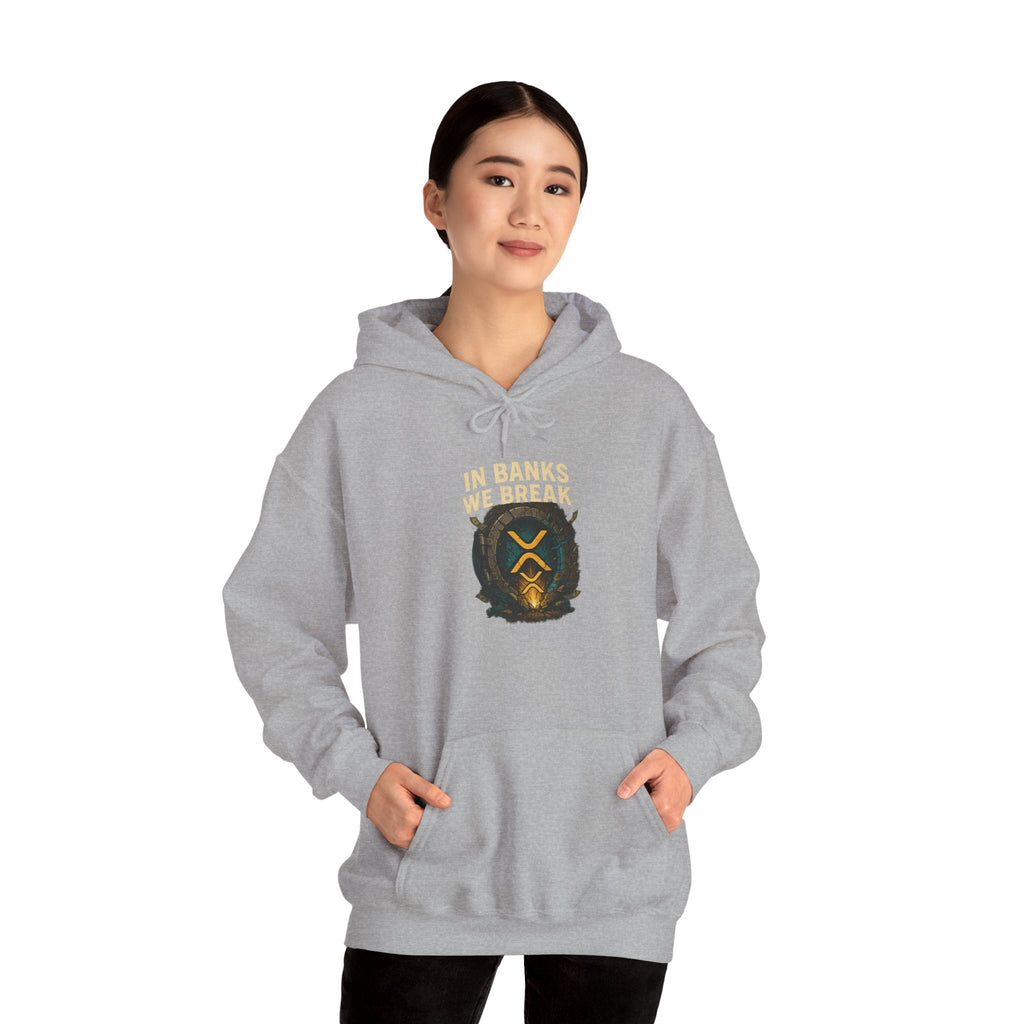 Hoodie — 'In Banks We Trust' Crest Pullover